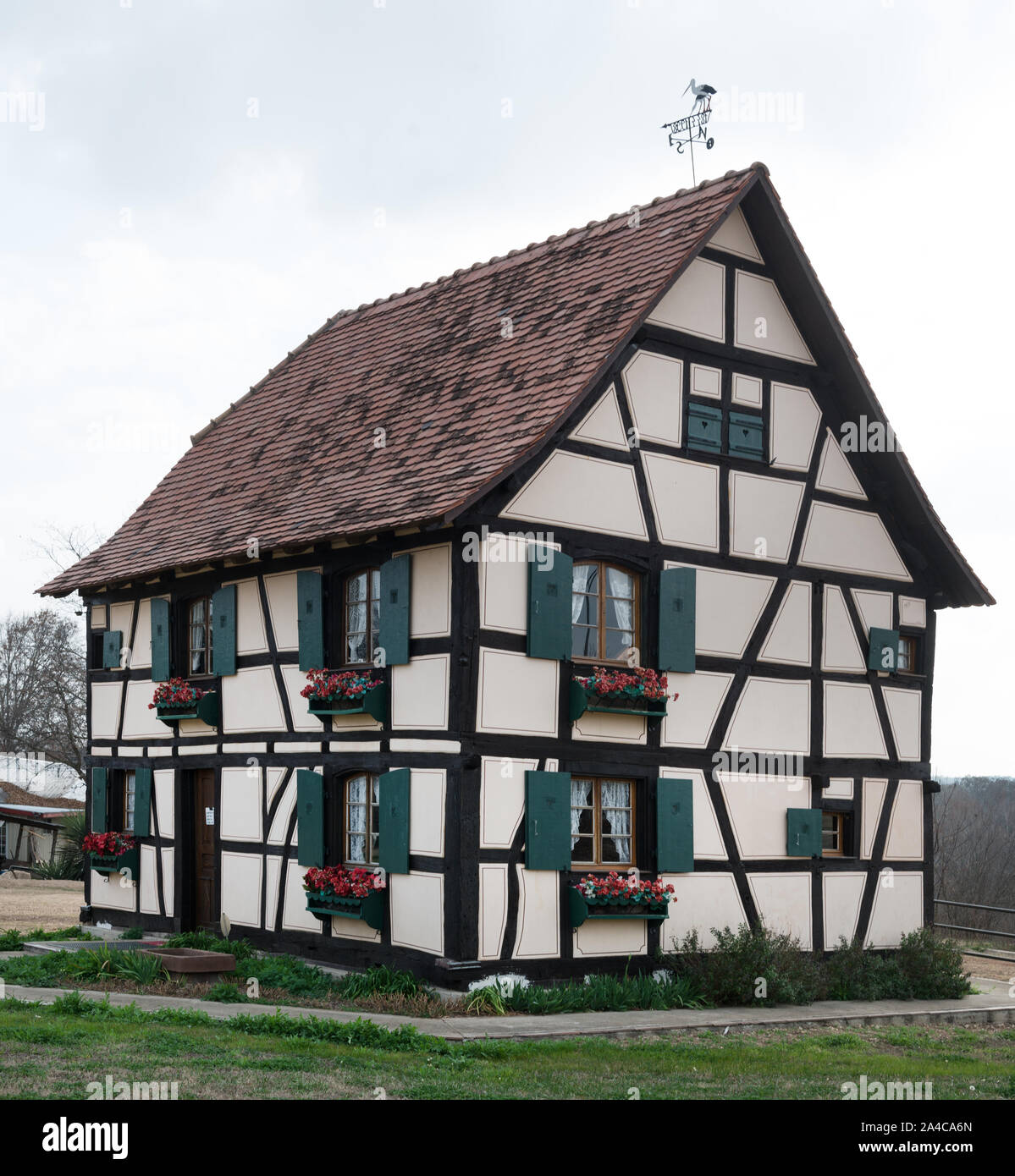 Die Steinbach Haus in Castroville, Texas, das als das kleine Elsass von Texas bekannt ist. Stockfoto