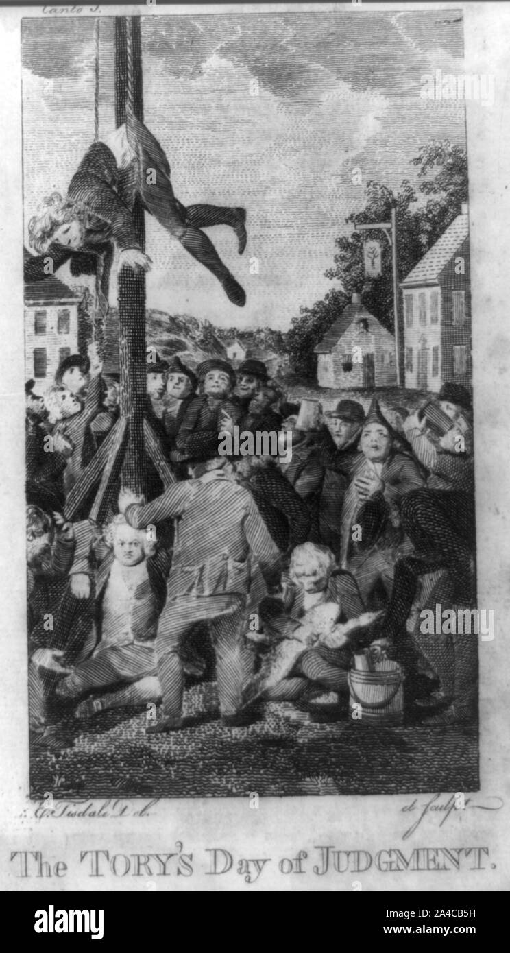 Der Tory Tag des Gerichts/E.Tisdale, del et sculpt. Stockfoto