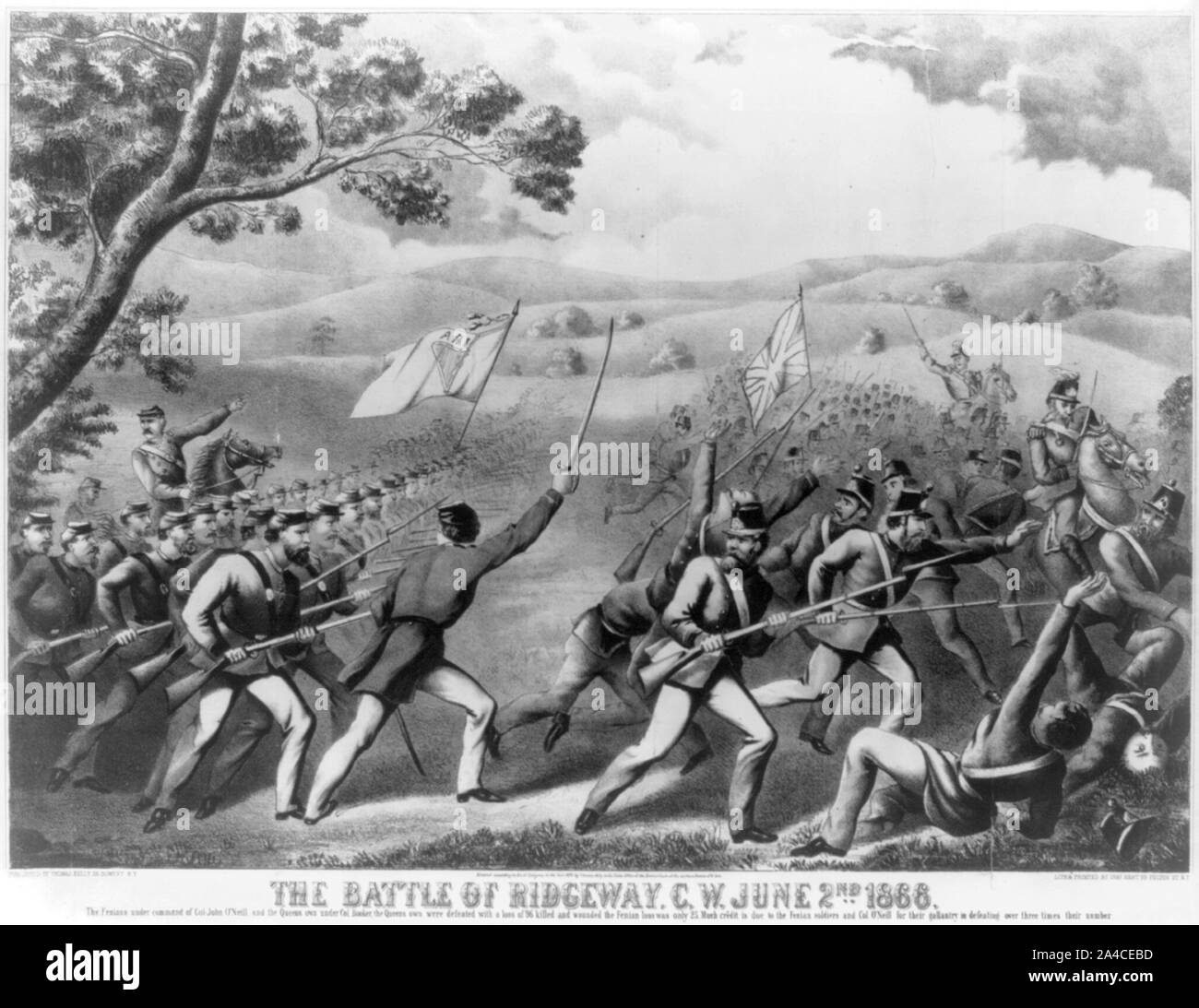 Die Schlacht von Ridgeway, C.W. 2. juni 1866 Stockfoto