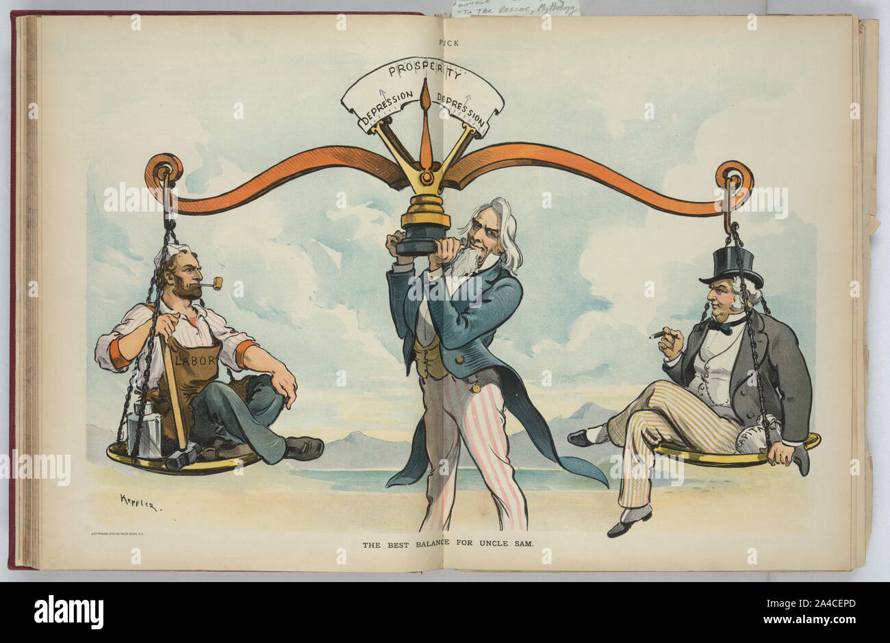 Die beste Balance für Uncle Sam/Keppler. Stockfoto