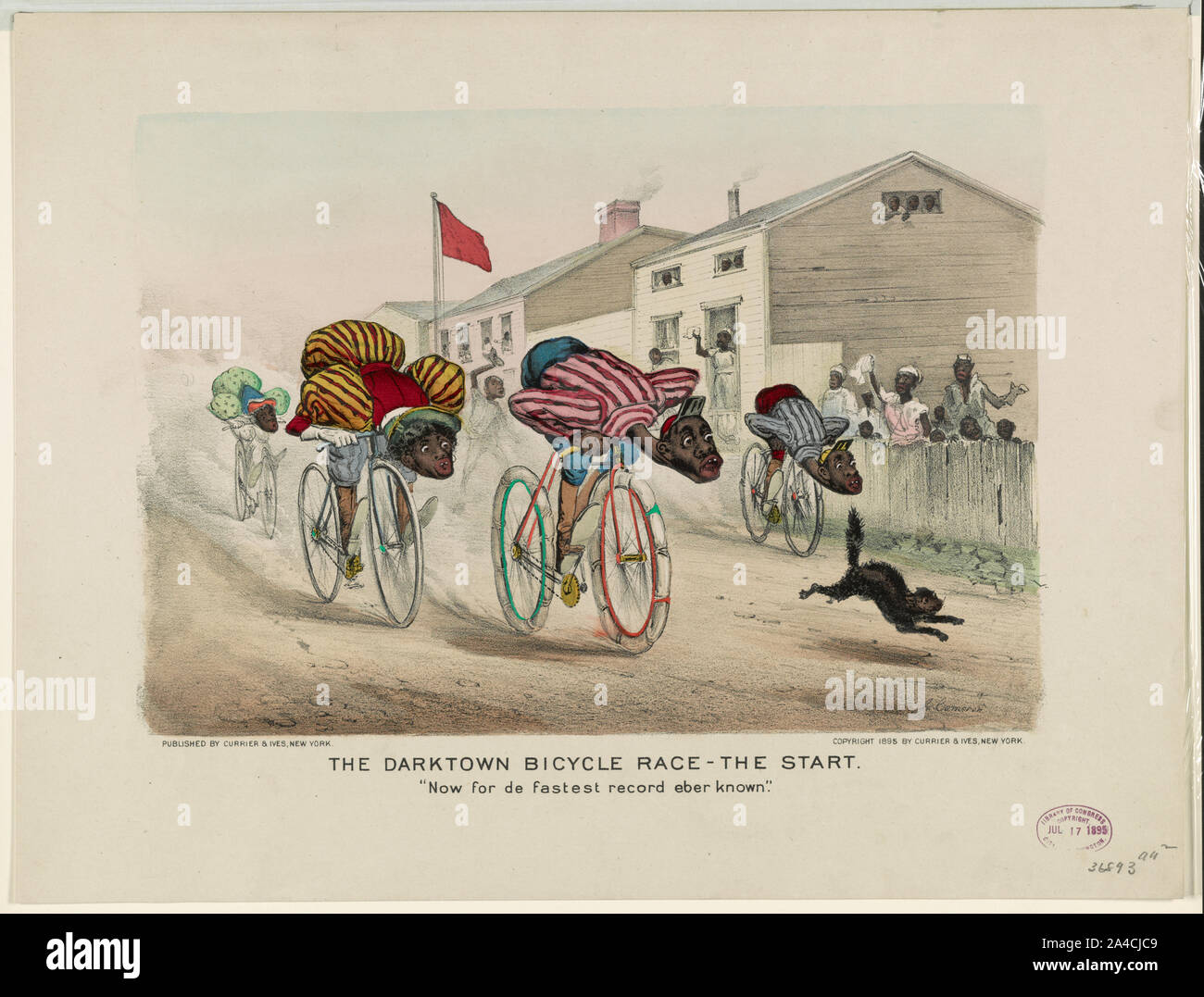 Die darktown Bicycle Race - der Start: Jetzt für de schnellste Datensatz Eber bekannt Stockfoto