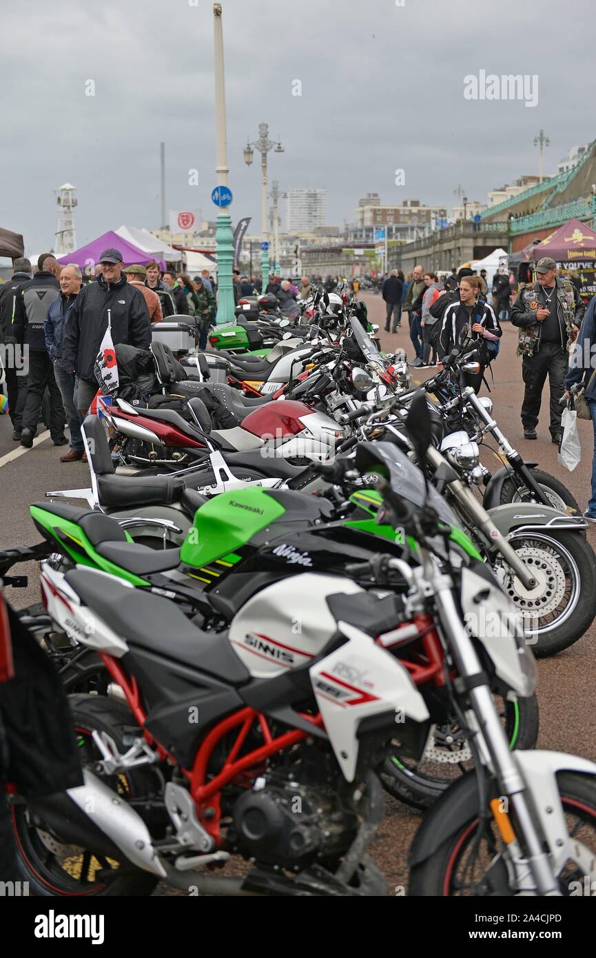 Brightona 2019 jährliches Herz-Charity-Motorradevent auf Madeira Drive, Brighton. Bild Terry Apply Stockfoto