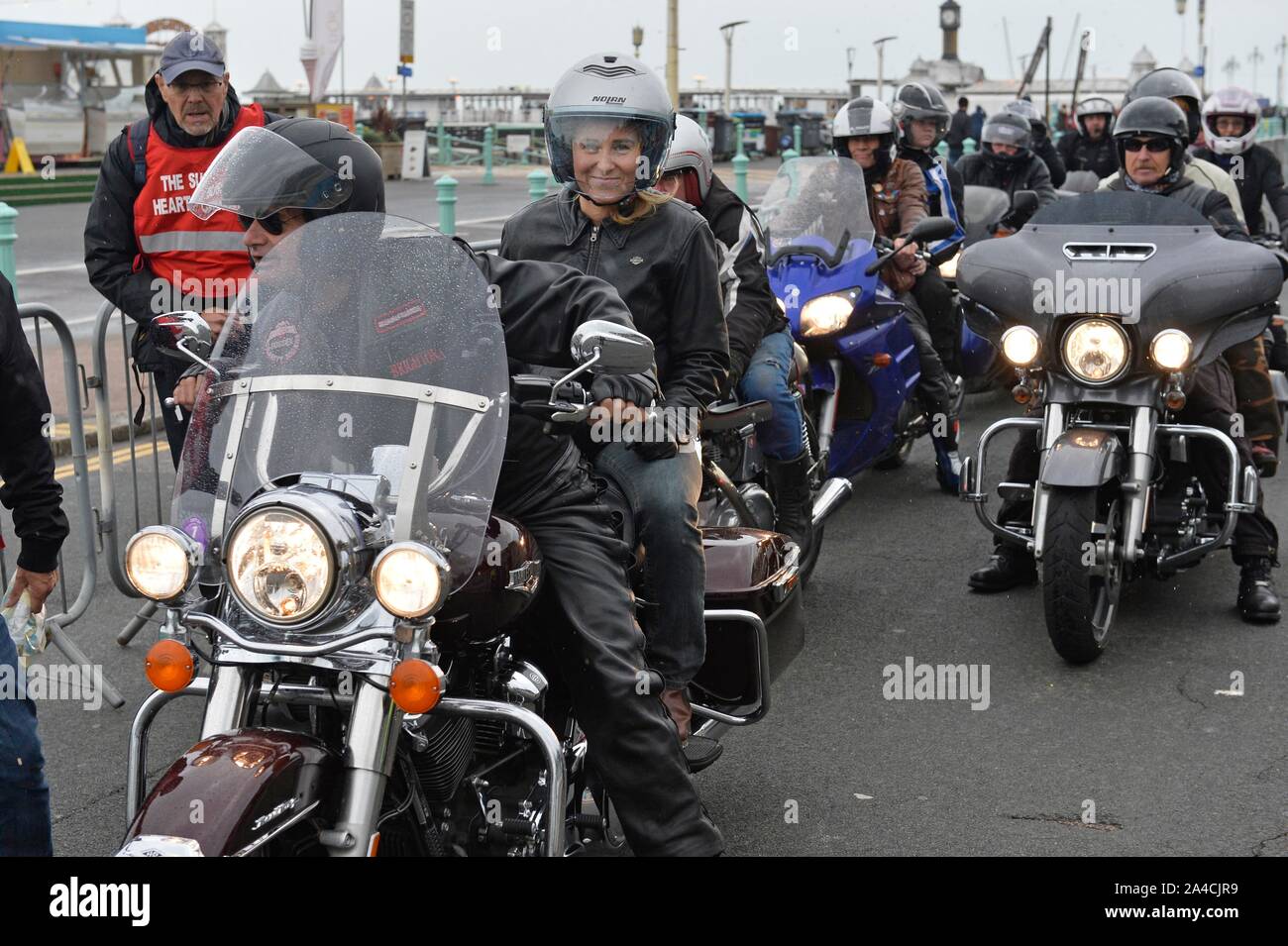 Brightona 2019 jährliches Herz-Charity-Motorradevent auf Madeira Drive, Brighton. Bild Terry Apply Stockfoto