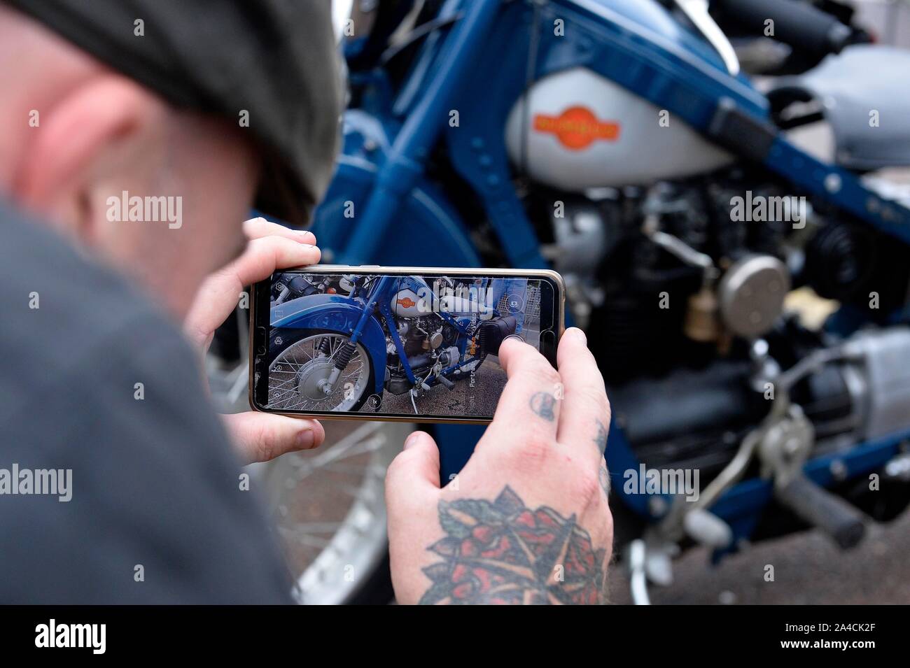 Brightona 2019 jährliches Herz-Charity-Motorradevent auf Madeira Drive, Brighton. Bild Terry Apply Stockfoto