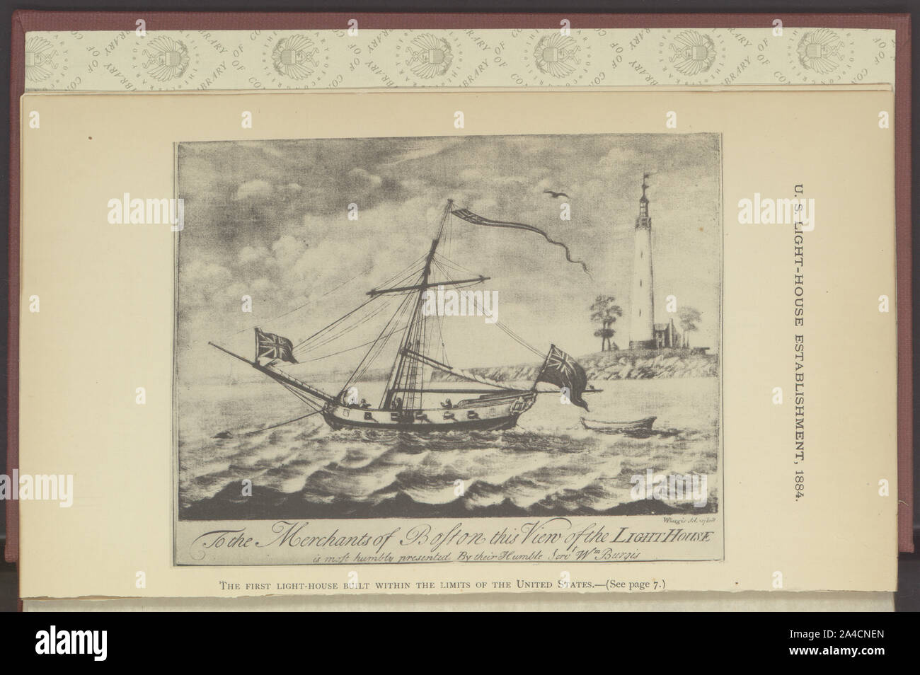 Das erste Licht - Haus innerhalb der Grenzen der Vereinigten Staaten bauen Stockfoto