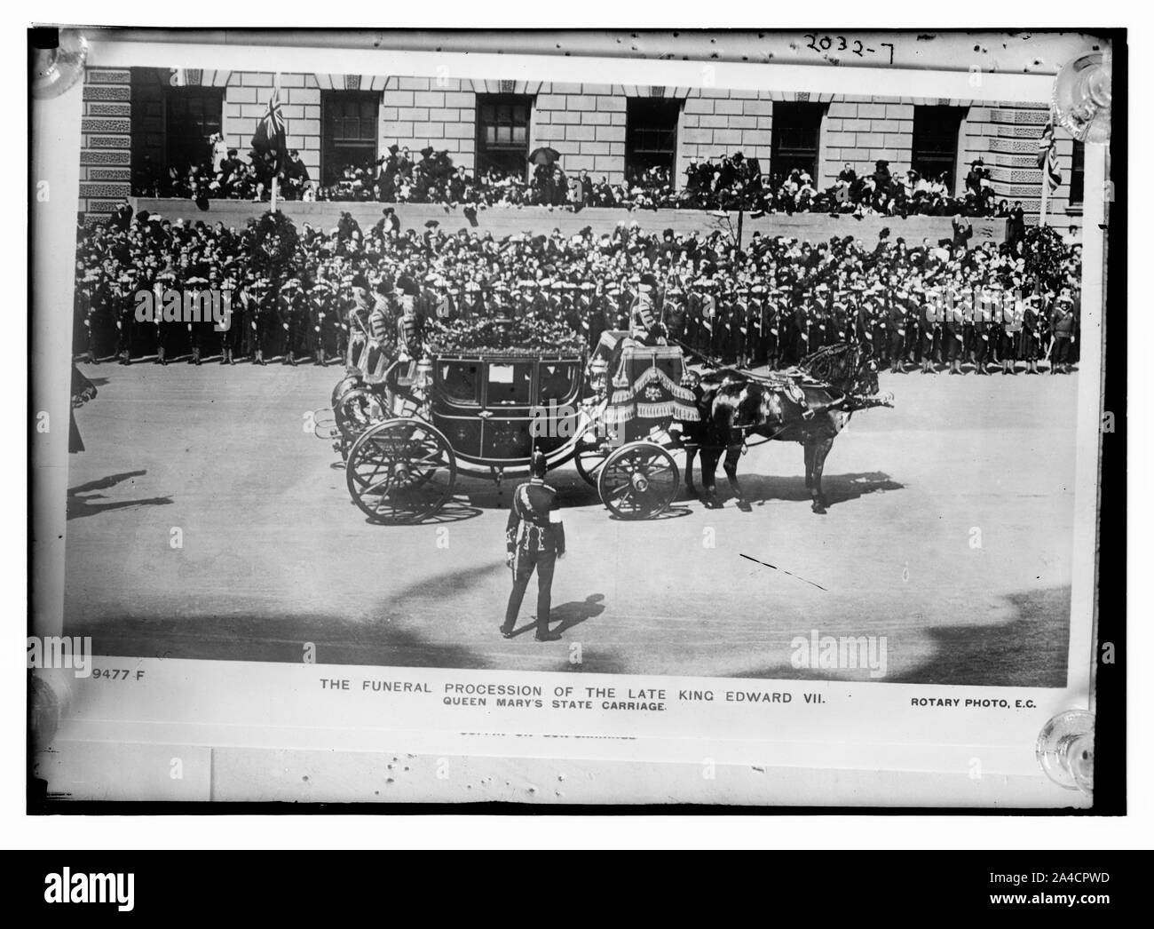 Der Trauerzug der späten König Edward VII. Queen Mary's Zustand wagen. Stockfoto