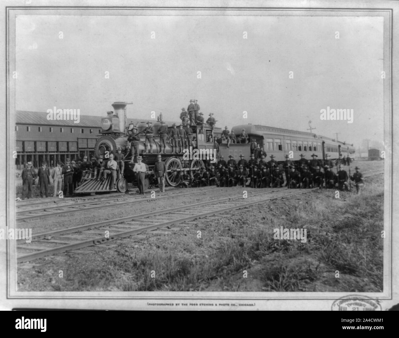 Die große Eisenbahnerstreik, 1894 Stockfoto