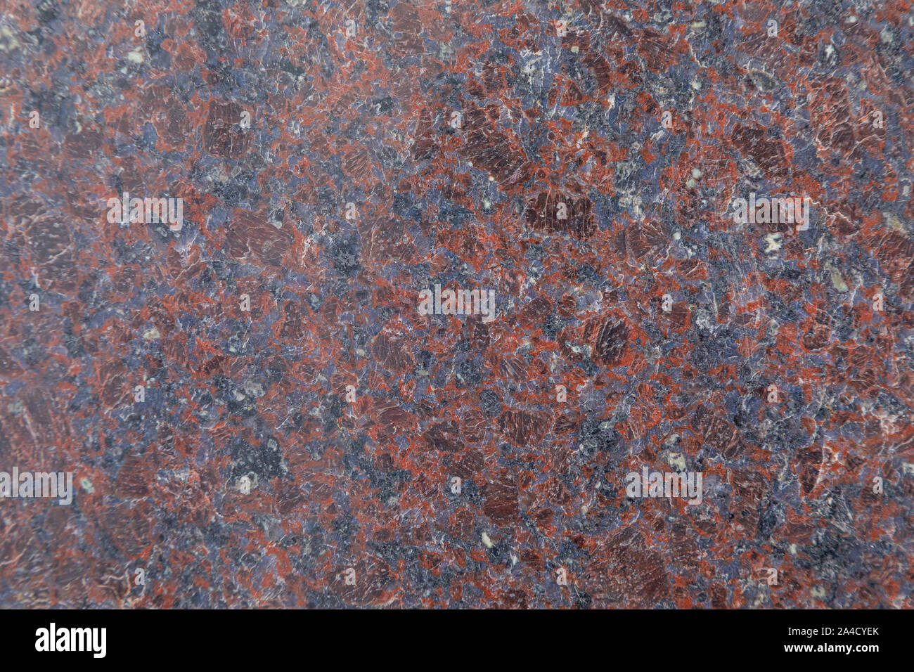 Ansicht von Dark Maroon Granit Oberfläche Stockfoto