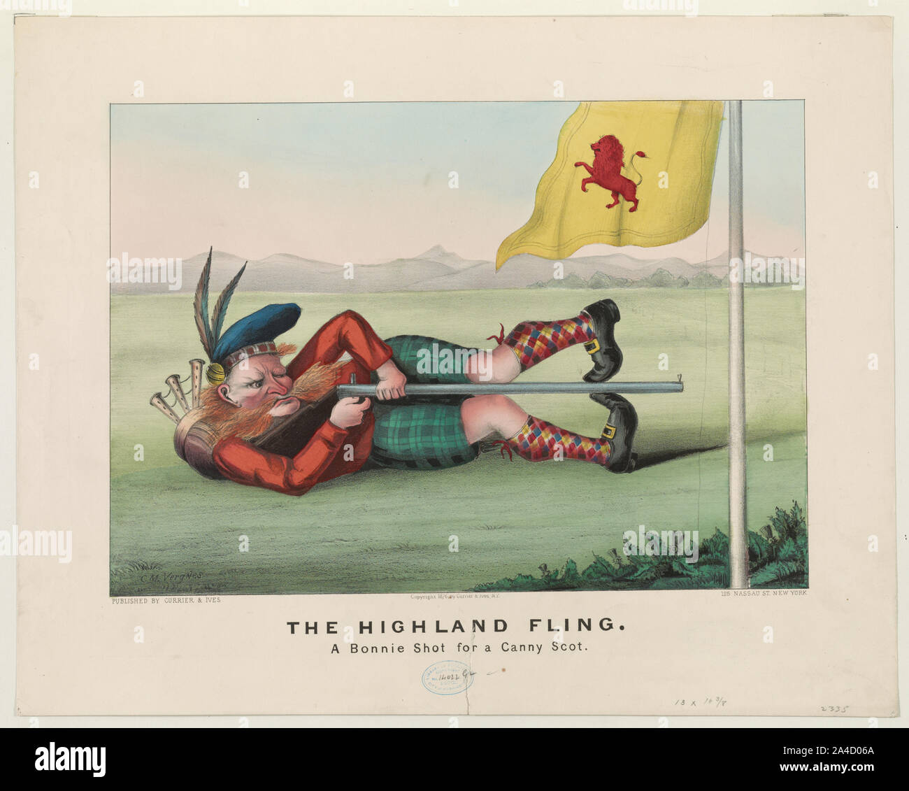 Das Highland Fling-a bonnie Schuß für einen canny Scot Stockfoto