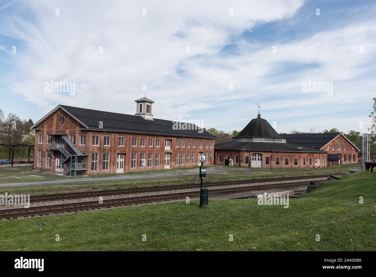 Die historische Martinsburg Roundhouse Zentrum in Martinburg, West Virginia Stockfoto