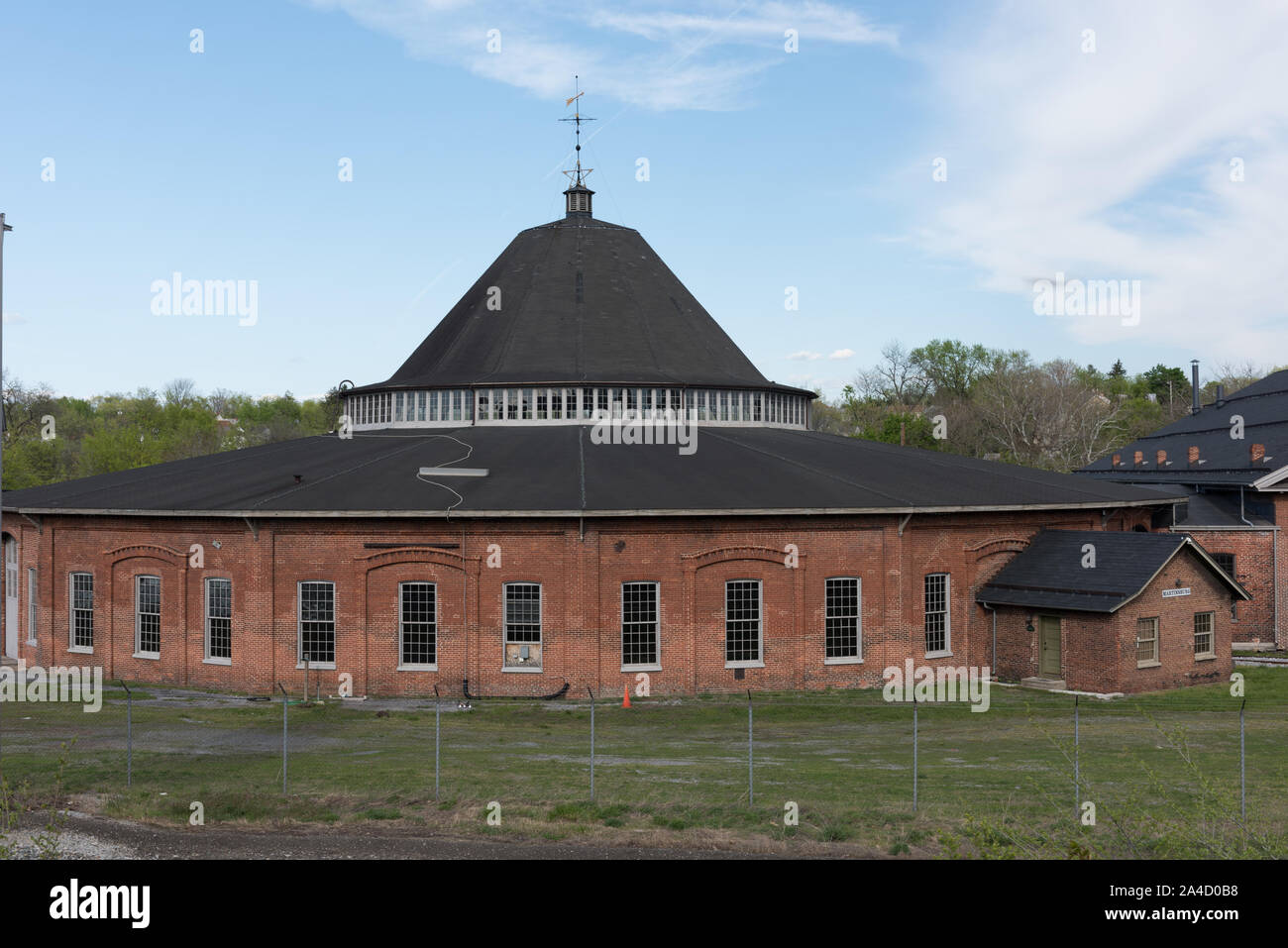 Die historische Martinsburg Roundhouse Zentrum in Martinsville, West Virginia Stockfoto