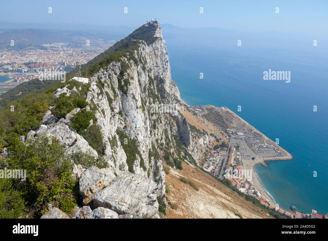Felsen von Gibraltar Vereinigtes Königreich. Stockfoto