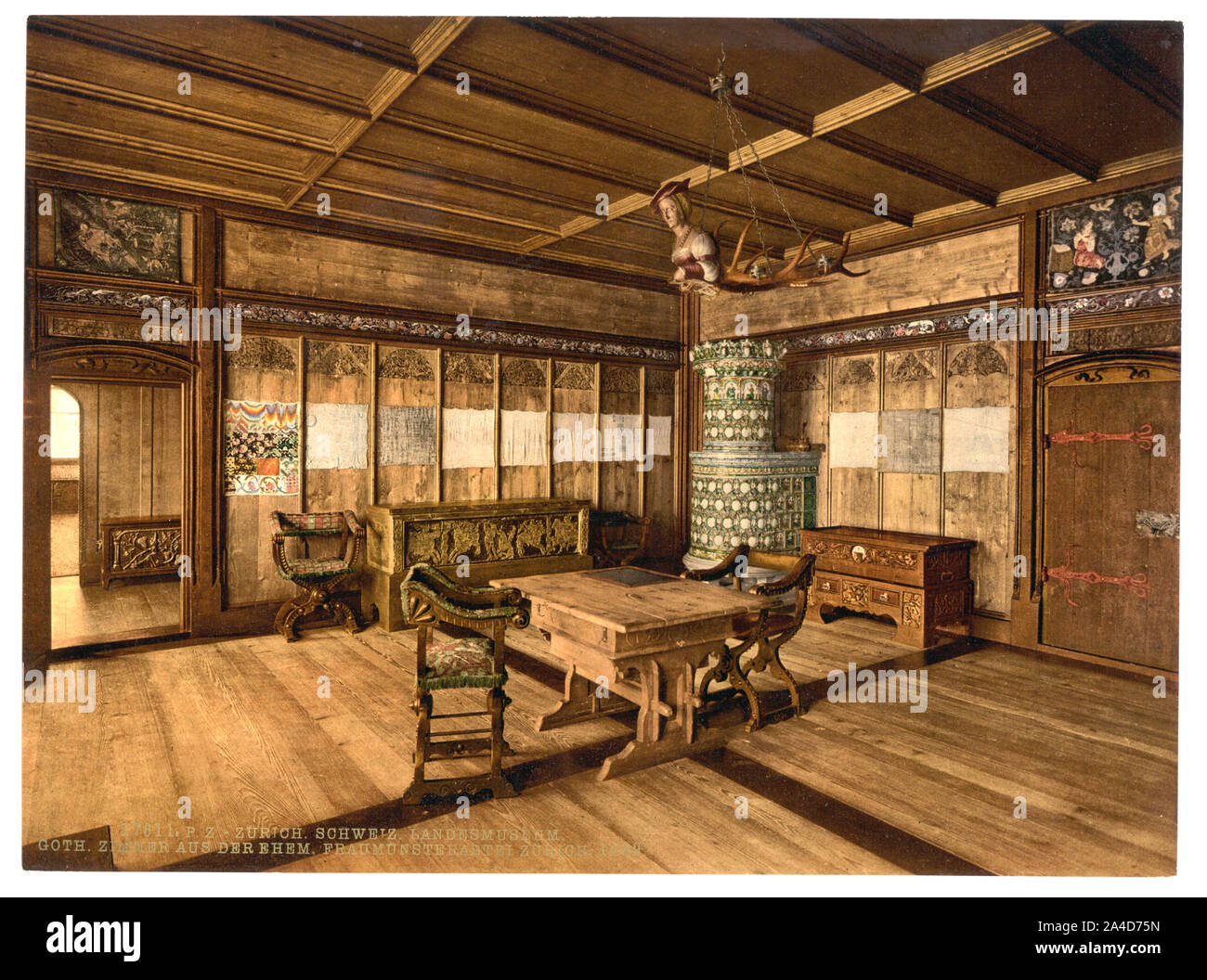 Das Museum, gotischen Zimmer, Zürich, Schweiz Stockfoto