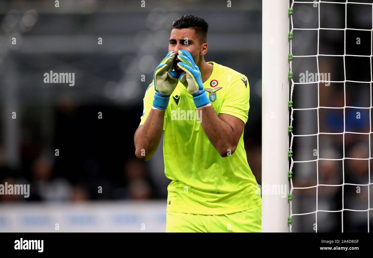 Mailand, Italien - 25 September 2019: Thomas Strakosha reagiert während der Serie A 2019/2020 INTER v Latium im San Siro Stadion. Stockfoto