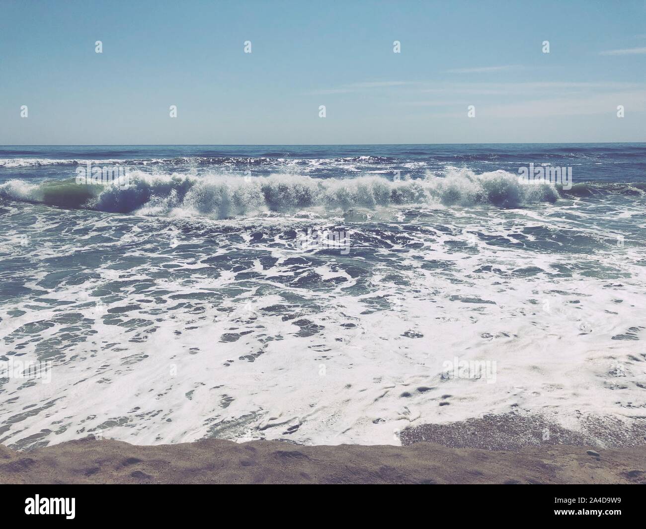 Wellen am Strand, Montauk, Long Island, New York, United States Stockfoto