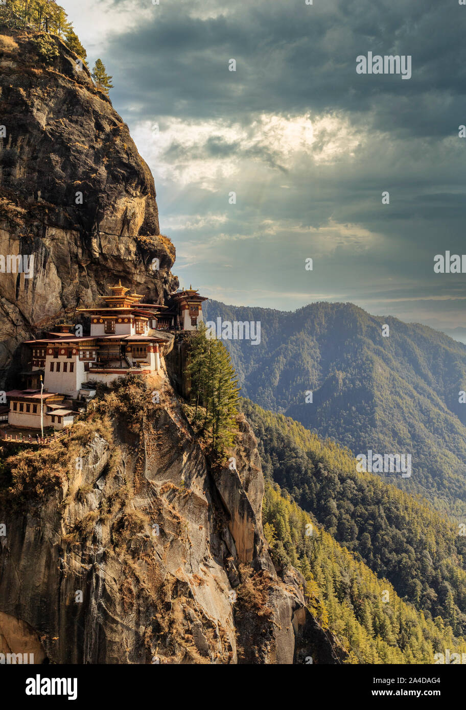 Tiger's Nest Tempel oder Kloster Taktsang Palphug (Bhutan) Stockfoto
