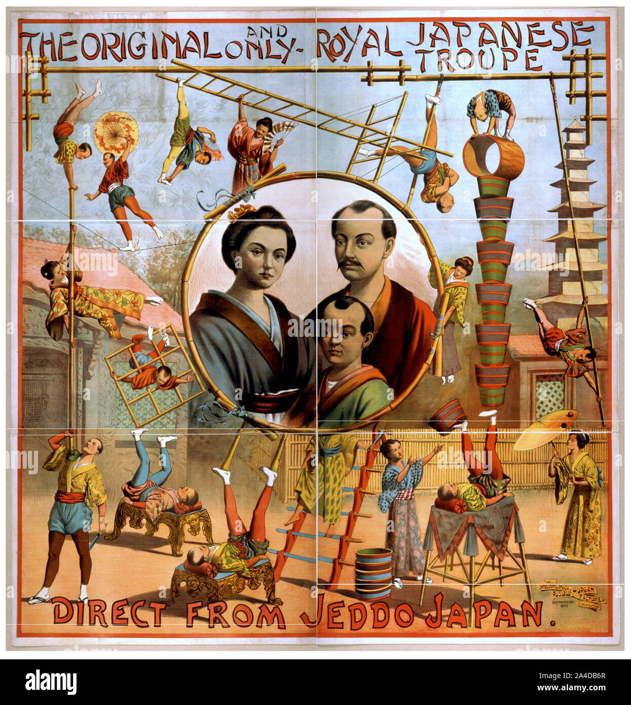 Die ursprüngliche und einzige Königliche japanische Truppe direkt von Jeddo, Japan. Stockfoto