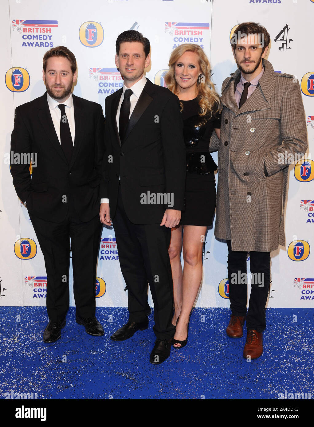 Foto muss Gutgeschrieben © Kate Grün/Alpha Presse 076772 12/12/12 schrecklichen Geschichten geworfen, Jim Howick, Laurence Rickard, Martha Howe-Douglas und Mathew Baynton in der British Comedy Awards 2012 am Brunnen Studios in London Stockfoto