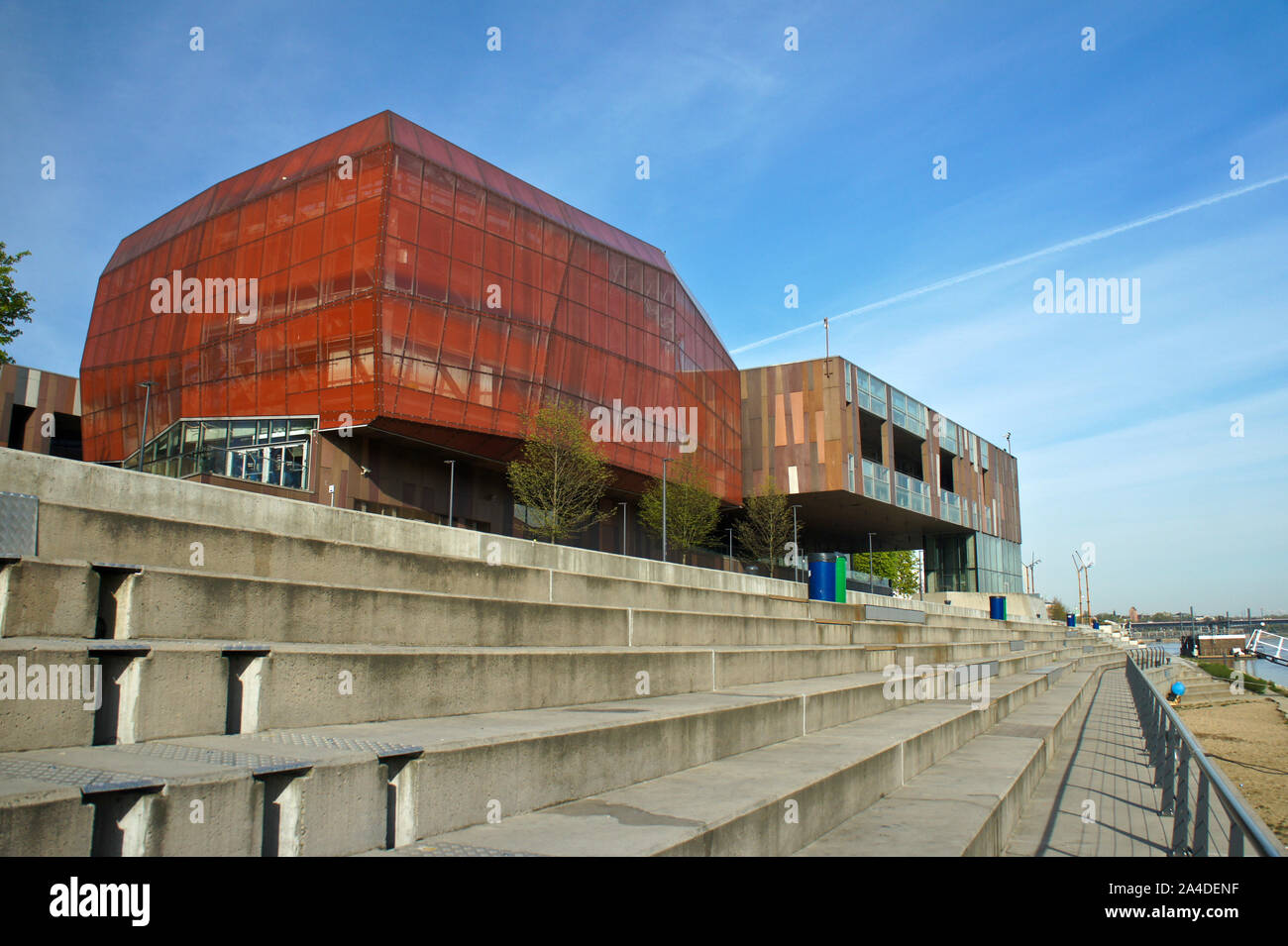 20 April 2019, Warschau, Polen. Himmel von Kopernikus Planetarium am Copernicus Science Centre. Stockfoto