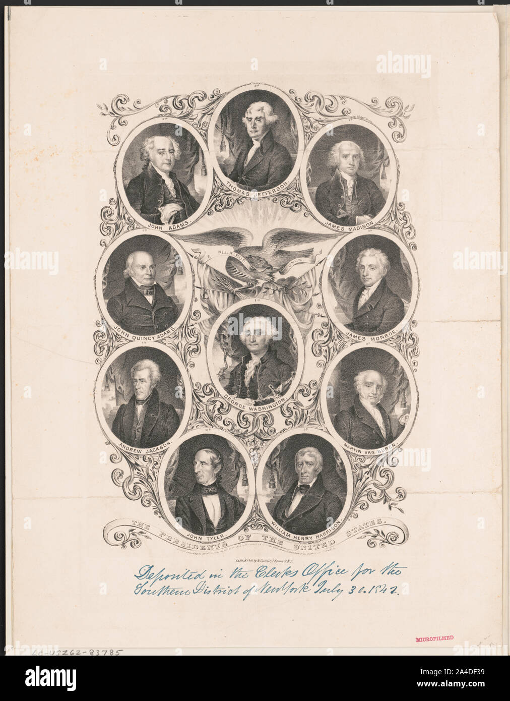 Die Präsidenten der Vereinigten Staaten Stockfoto