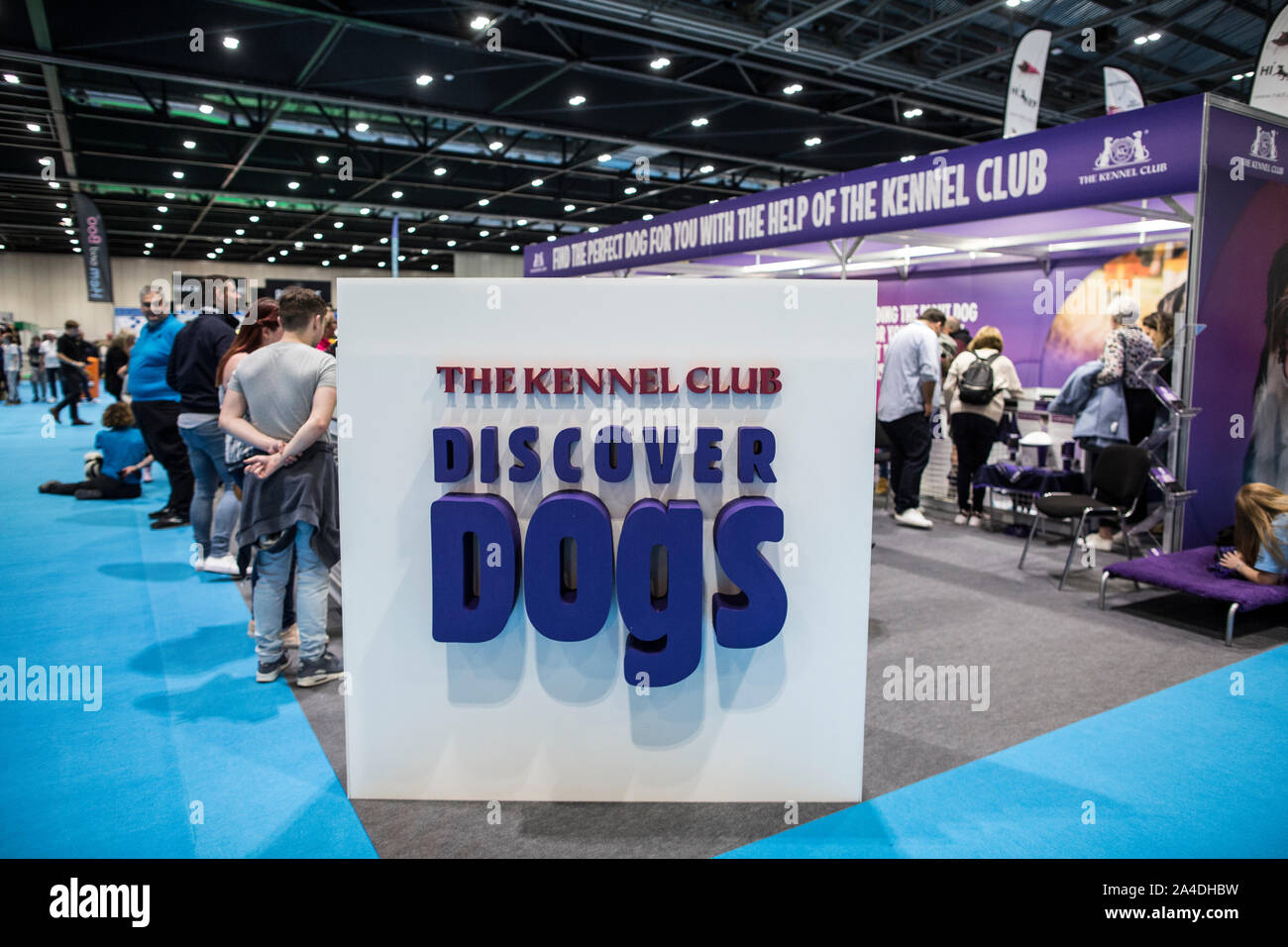 Der Kennel Club Entdeckung Hunde Ausstellung in Excel London, Großbritannien Stockfoto