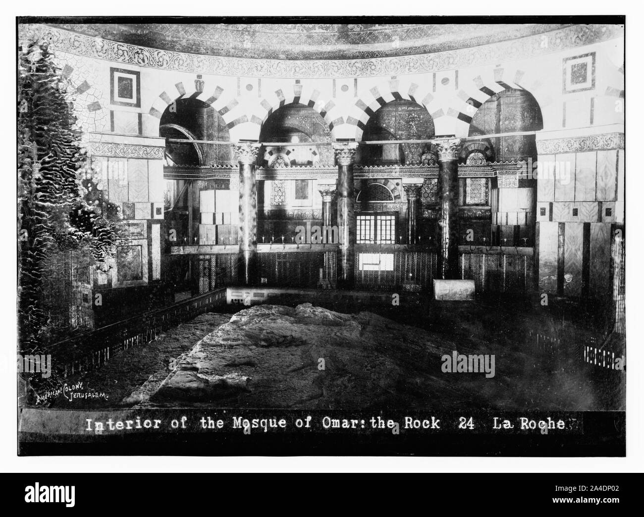 Der Fels in der Moschee von Omar [d.h., Felsendom] Stockfoto