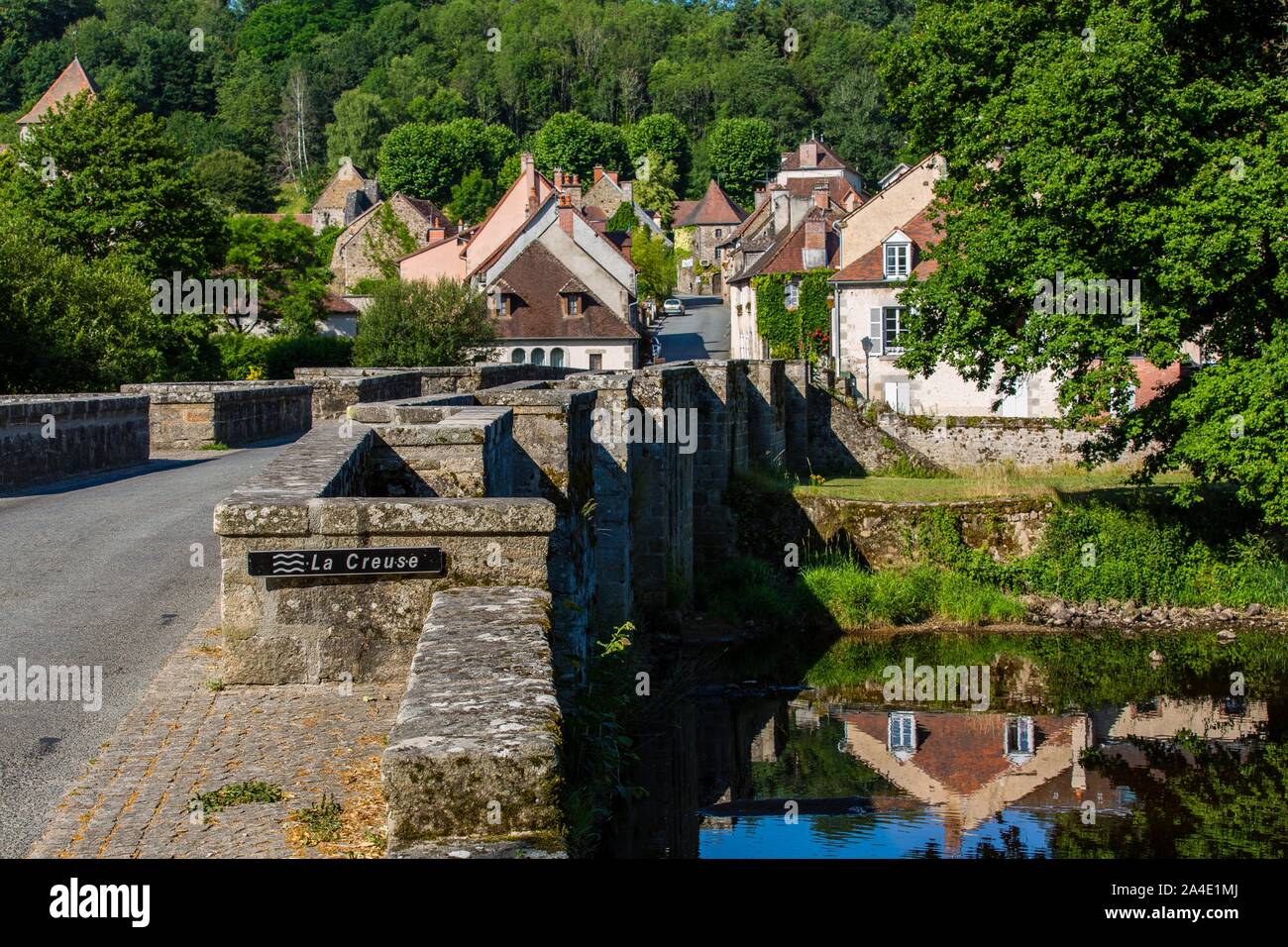 Römische Brücke, AHUN, (23) CREUSE, neue Aquitaine, Frankreich Stockfoto