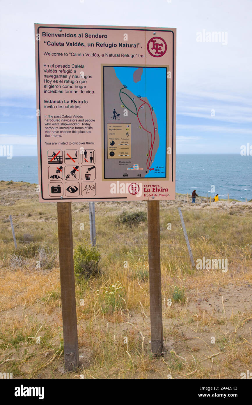 Punta Delgada, Peninsula Valdes, Patagonien, Argentinien Stockfoto