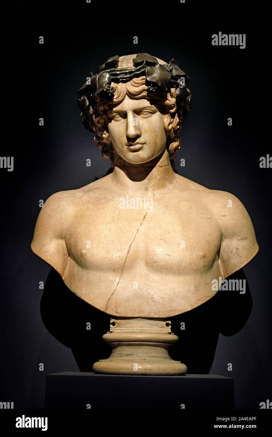 Antinous 111 - 130 AD Bithynian Jugend und der Liebling des römischen Kaisers Hadrian Roman Rom Italien Italienisch. Stockfoto