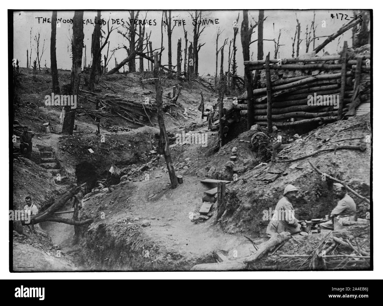 Das Holz Des Fermes in der Somme genannt Stockfoto