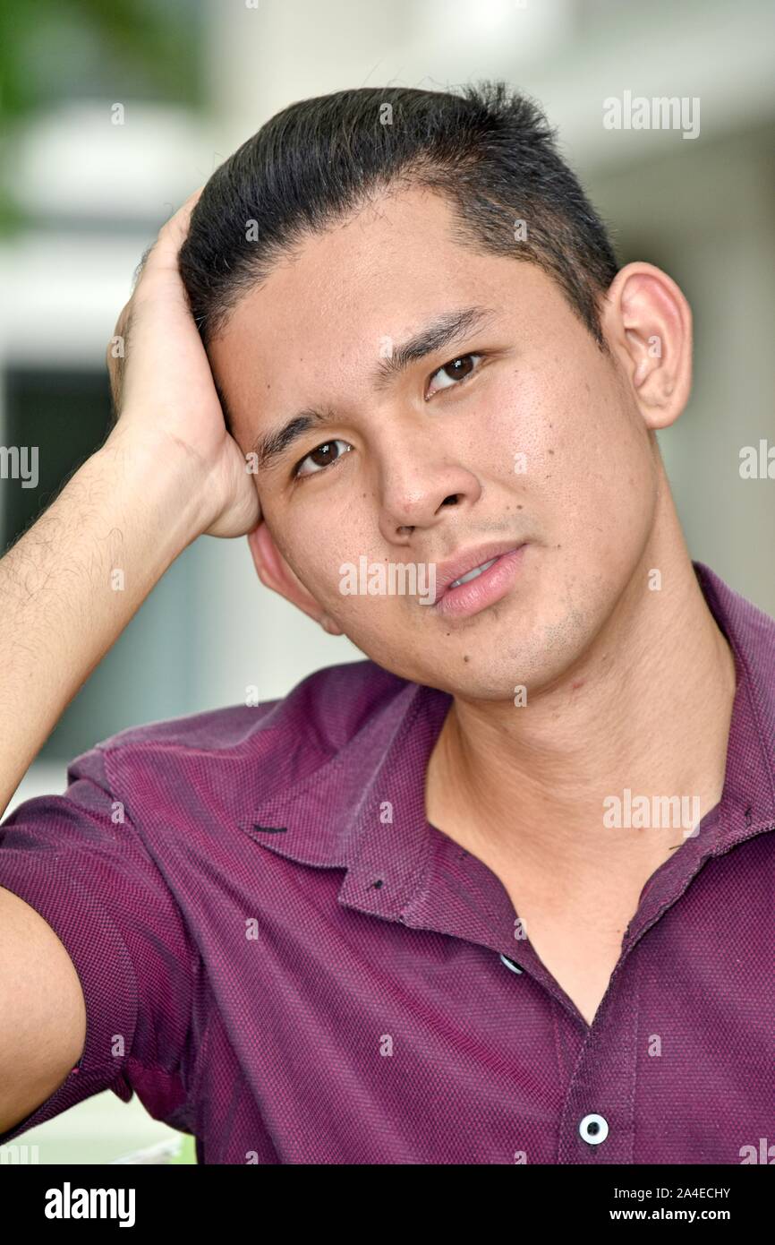 Filipino Person und Verwirrung Stockfoto