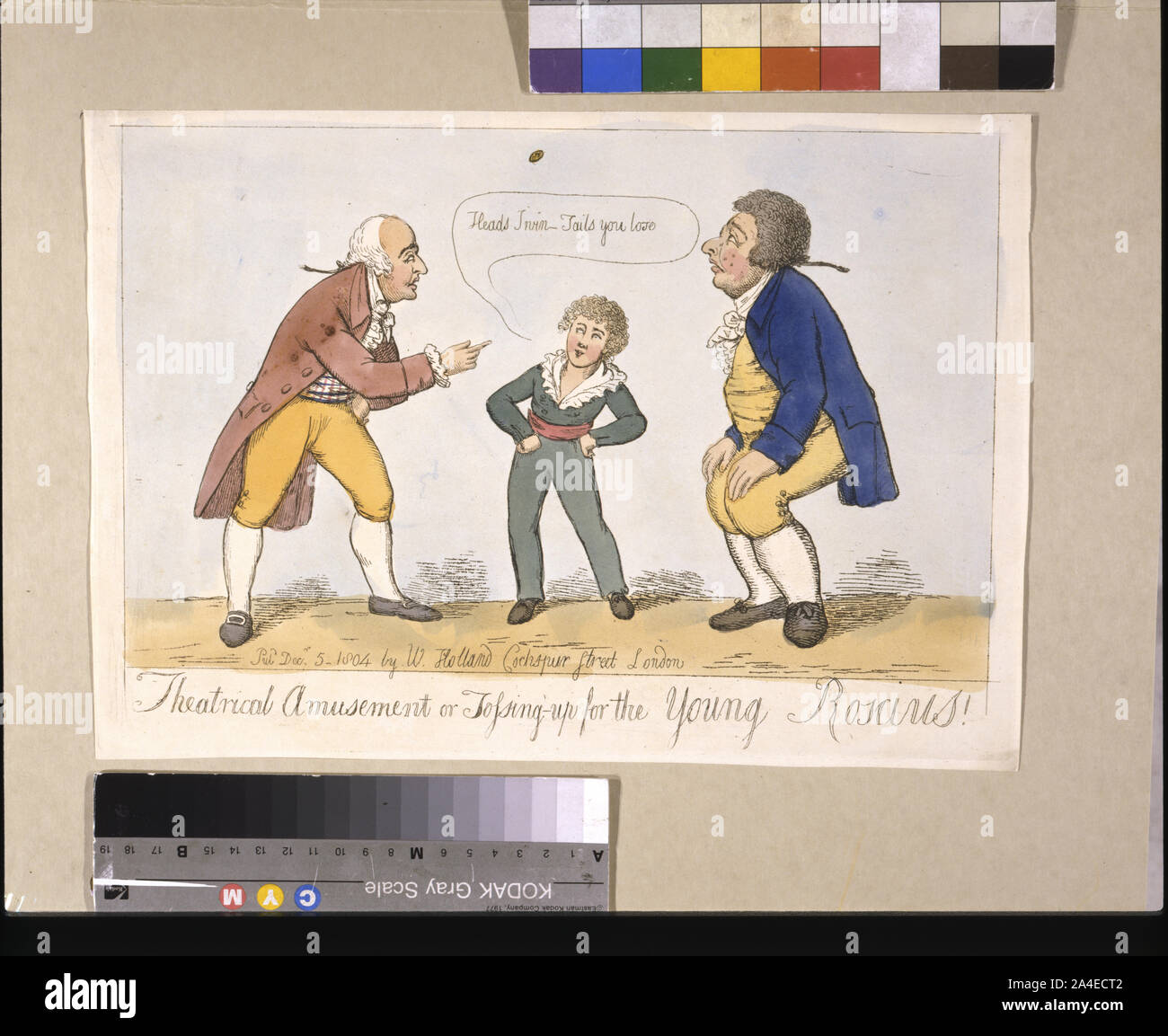 Theatralische Unterhaltung oder Werfen-up für die jungen Roscius! Stockfoto