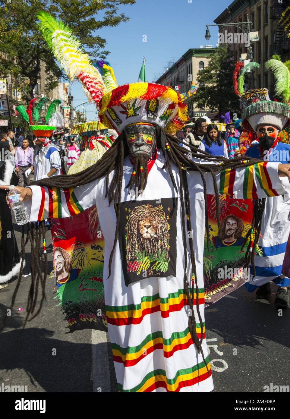 Die mexikanische Independence Day Parade in Sunset Park, Brooklyn, NY, einem Viertel mit einer großen mexikanischen und der hispanischen Bevölkerung aus anderen Lateinamerikanischen Ländern. Stockfoto