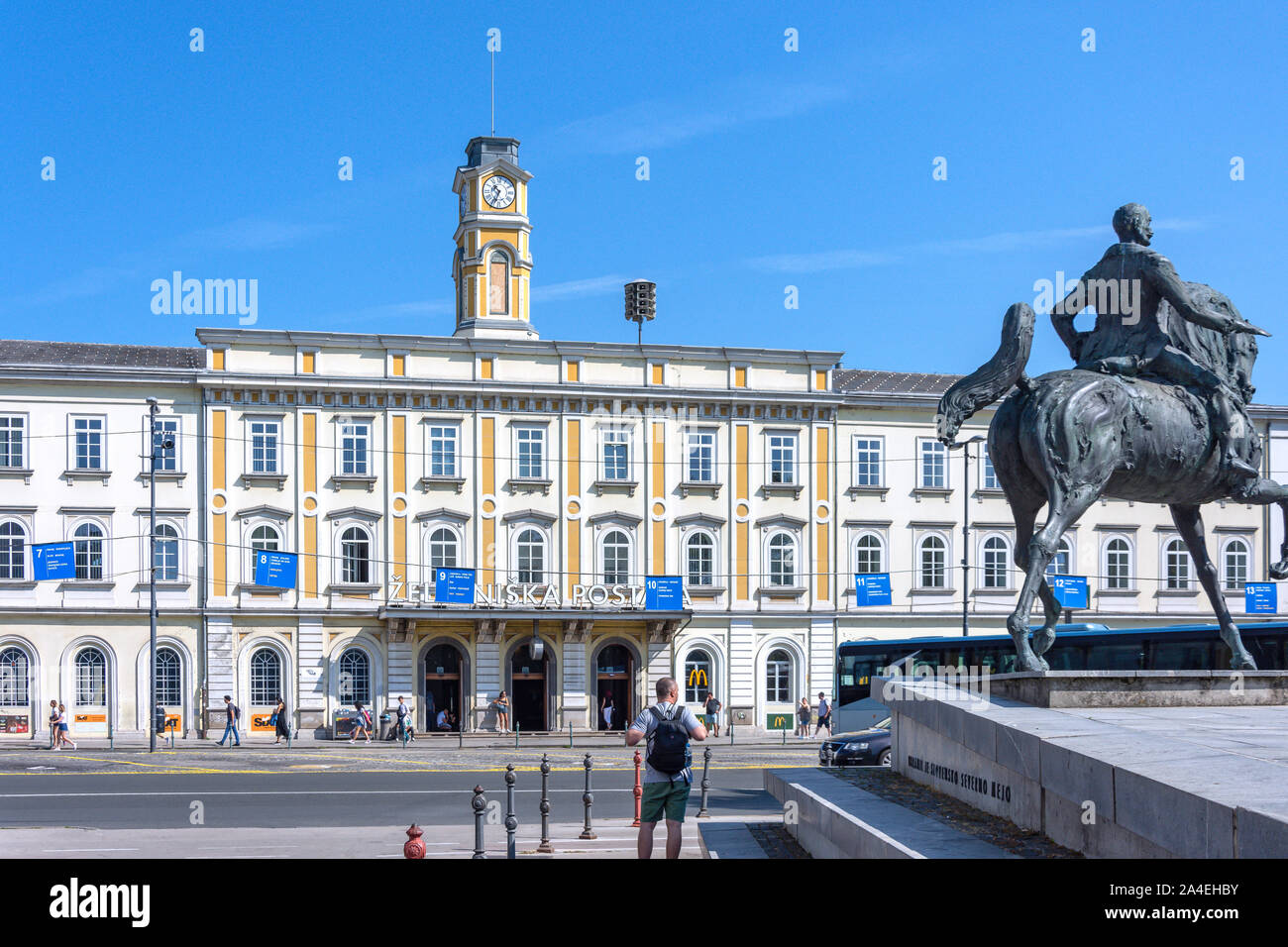 Ljubljana Bahnhof, Masarykova cesta, Ljubljana, Slowenien Stockfoto