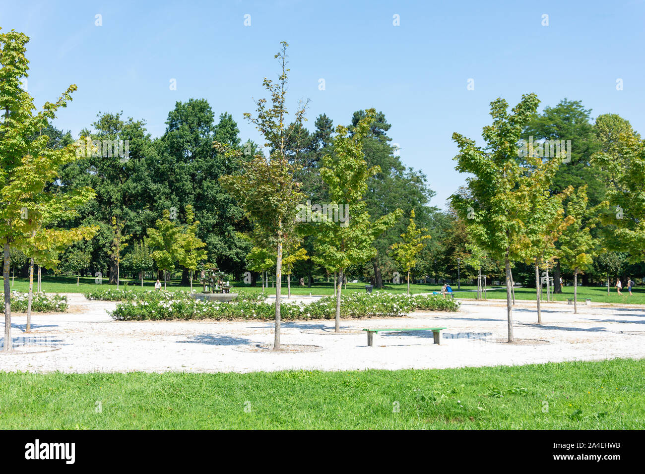 Gärten im City Park Tivoli, Ljubljana, Slowenien Stockfoto