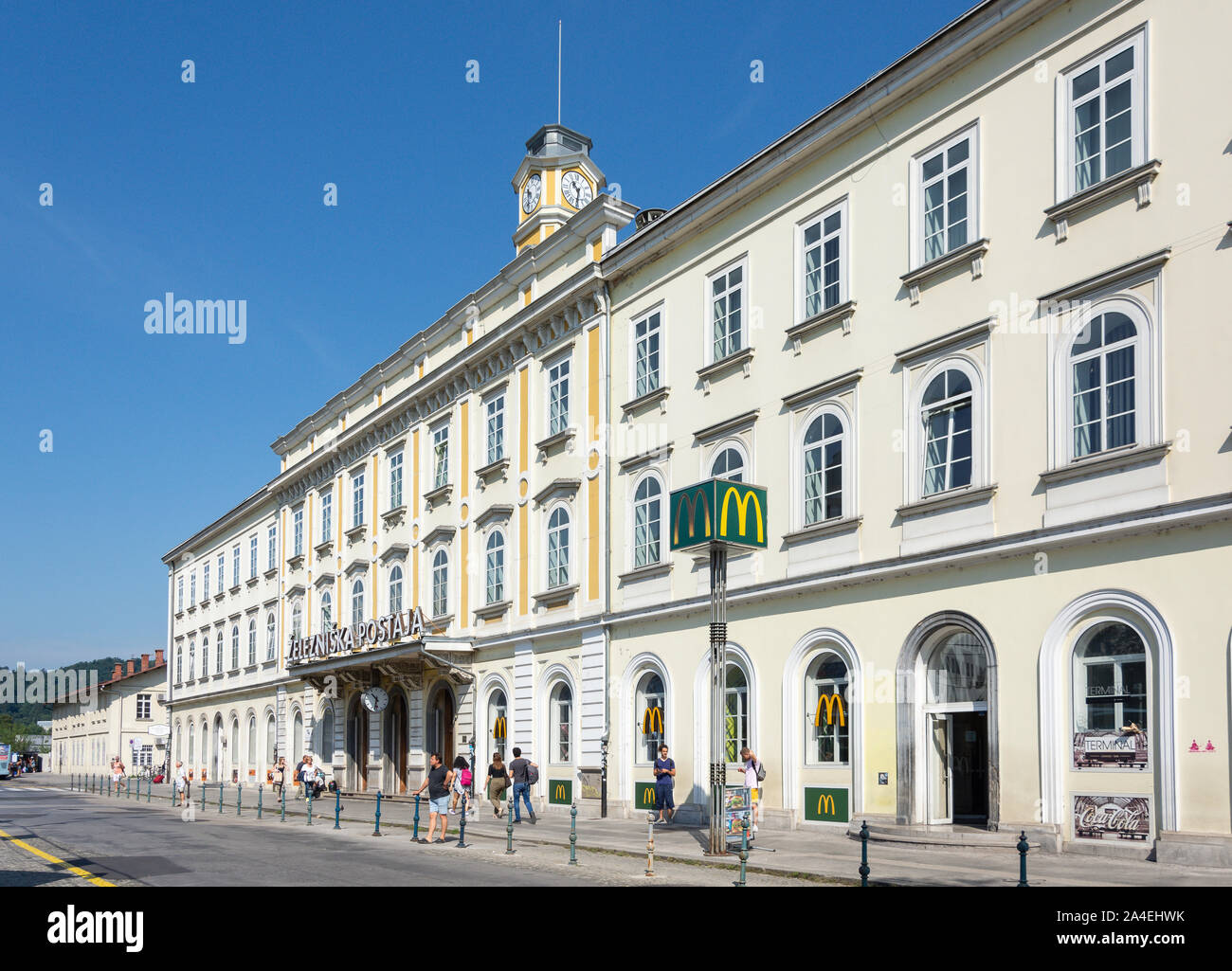 Ljubljana Bahnhof, Masarykova cesta, Ljubljana, Slowenien Stockfoto