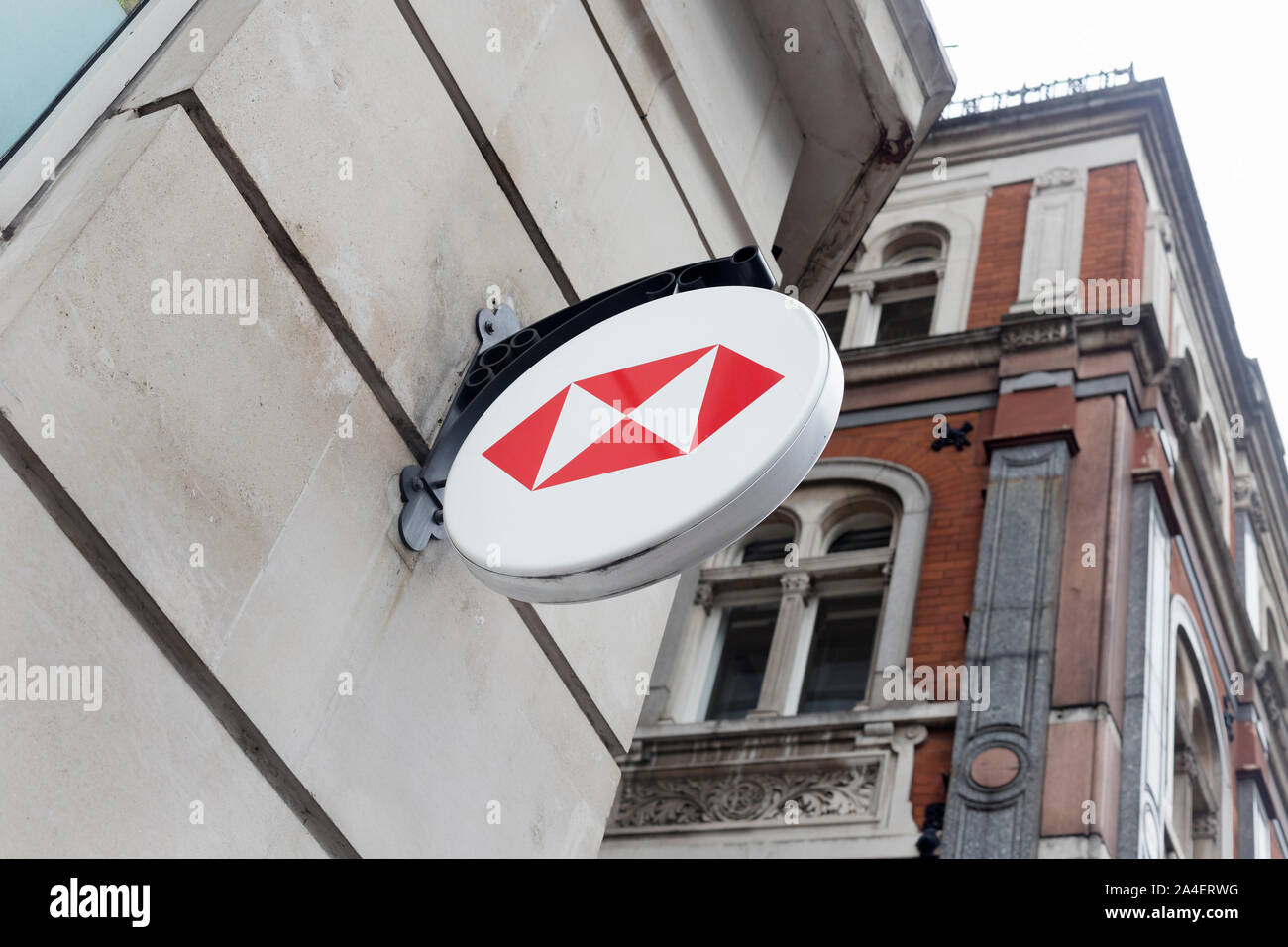 HSBC Bank unterzeichnen Logo, London, England Stockfoto