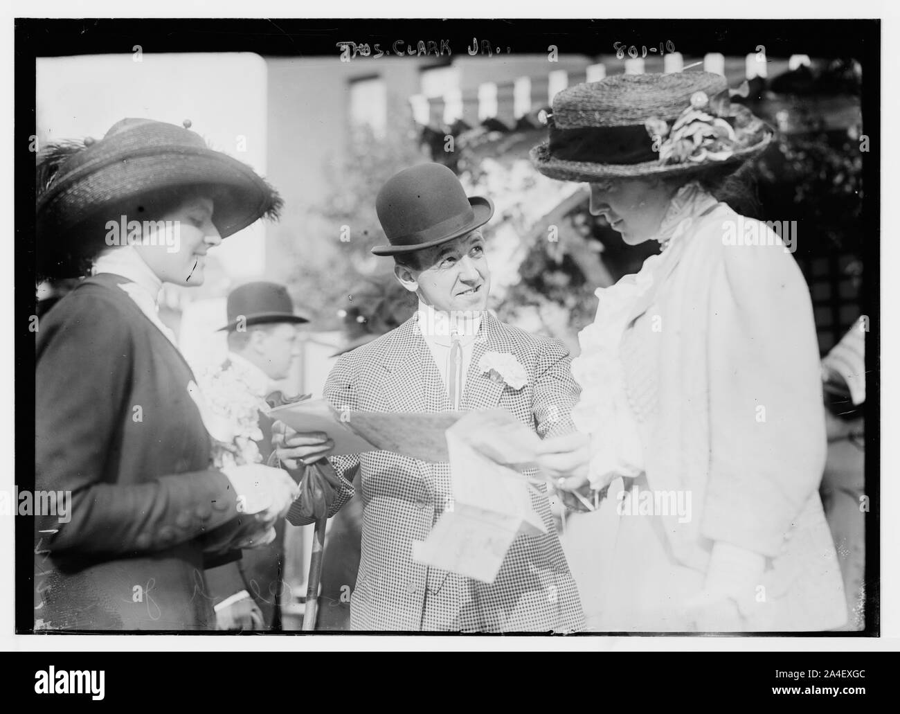 Thos. Clark, Jr., zusammen mit den anderen, hoffe Farm Fair Stockfoto