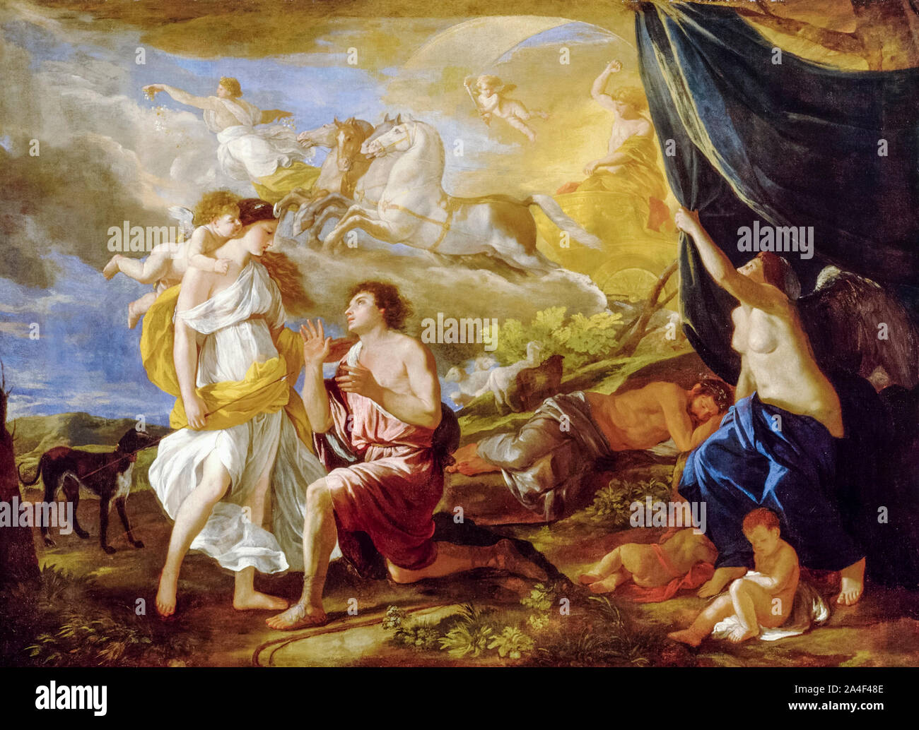 Nicolas Poussin, Selene und Endymion, Malerei, 1630-1639 Stockfoto