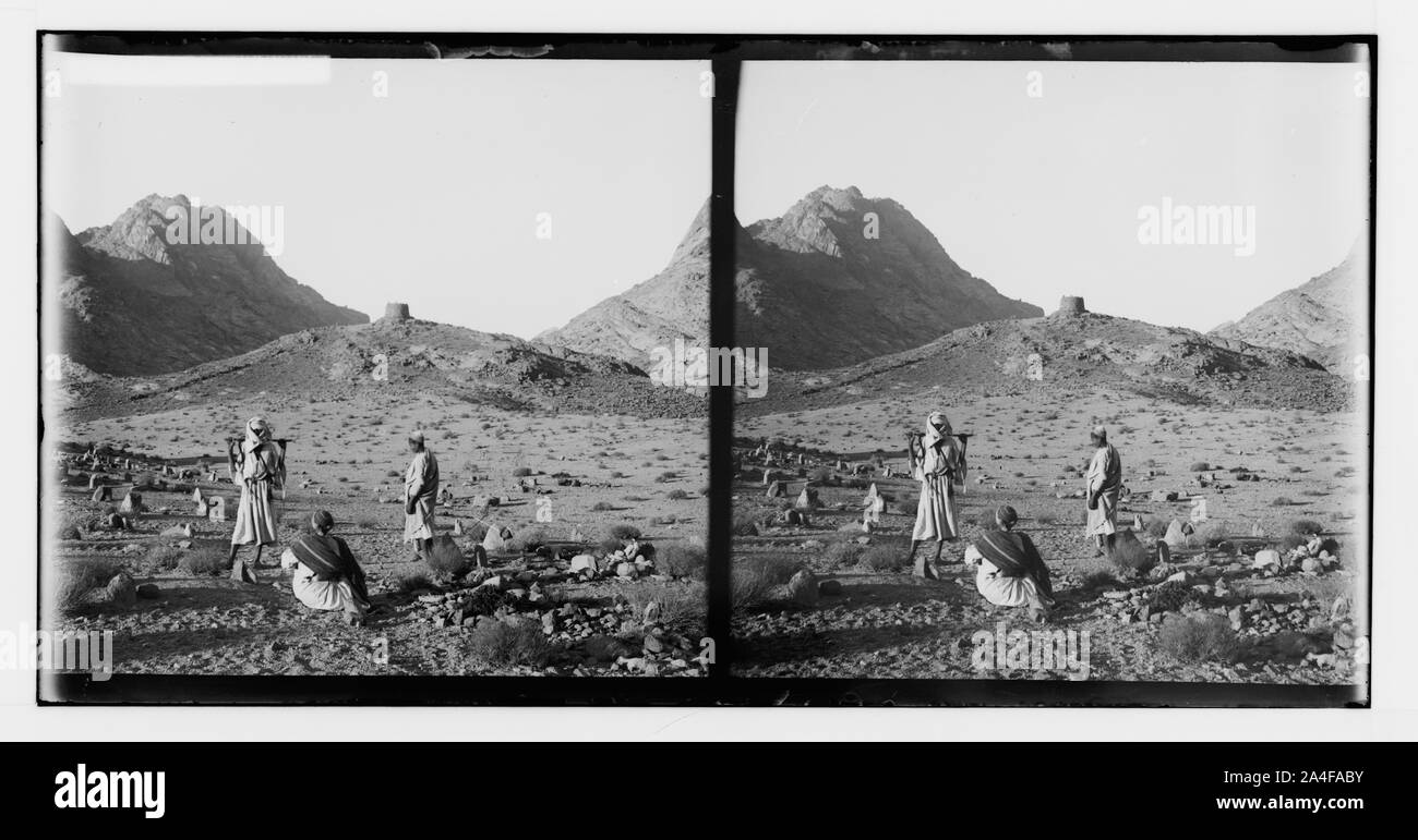 Zum Sinai, über das Rote Meer, Tor, und Wady Hebran. Hügel von Aaron. Stockfoto