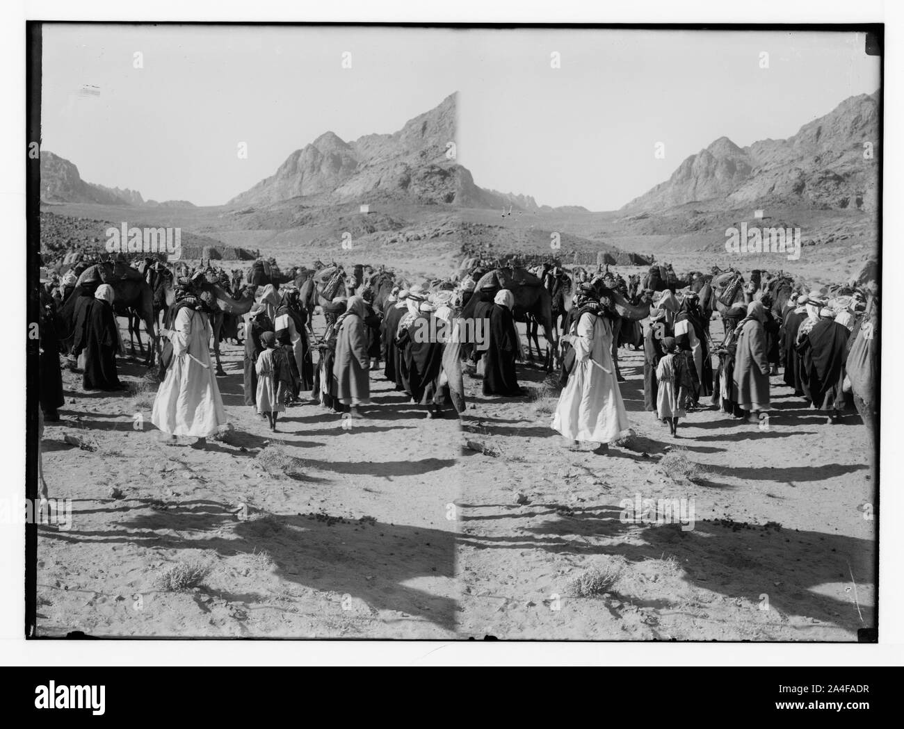 Zum Sinai, über das Rote Meer, Tor, und Wady Hebran. Vielzahl an der Hügel von Aaron. Stockfoto
