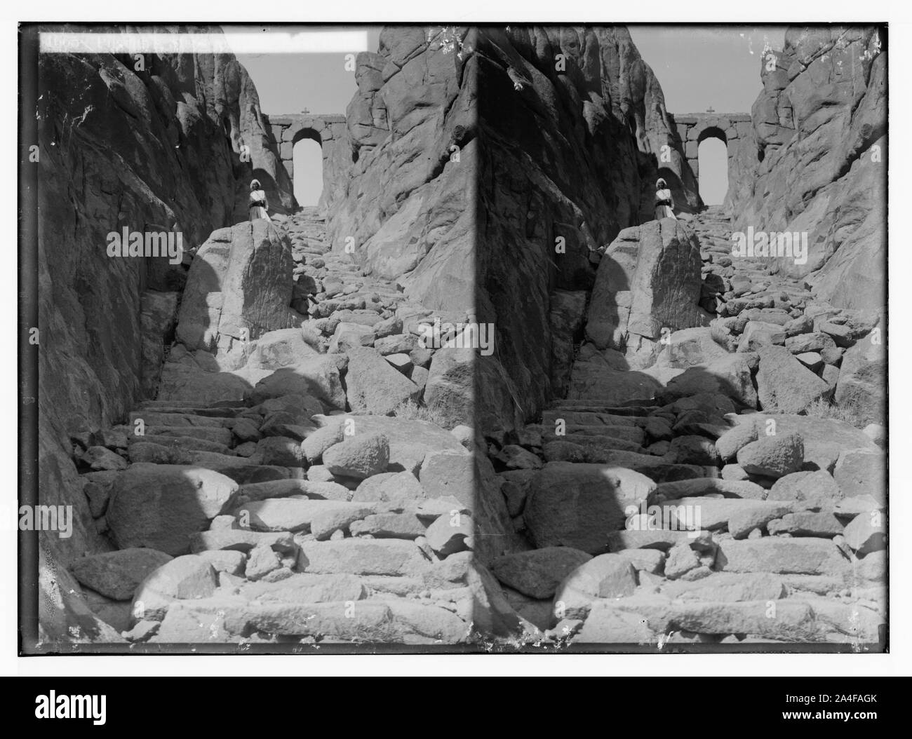 Zum Sinai, über das Rote Meer, Tor, und Wady Hebran. Pilgrim's Schritte und das erste Tor. Stockfoto