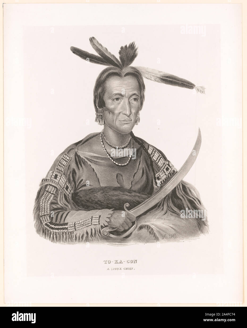 To-Ka-Con, ein Sioux Chief/A.H. Stockfoto