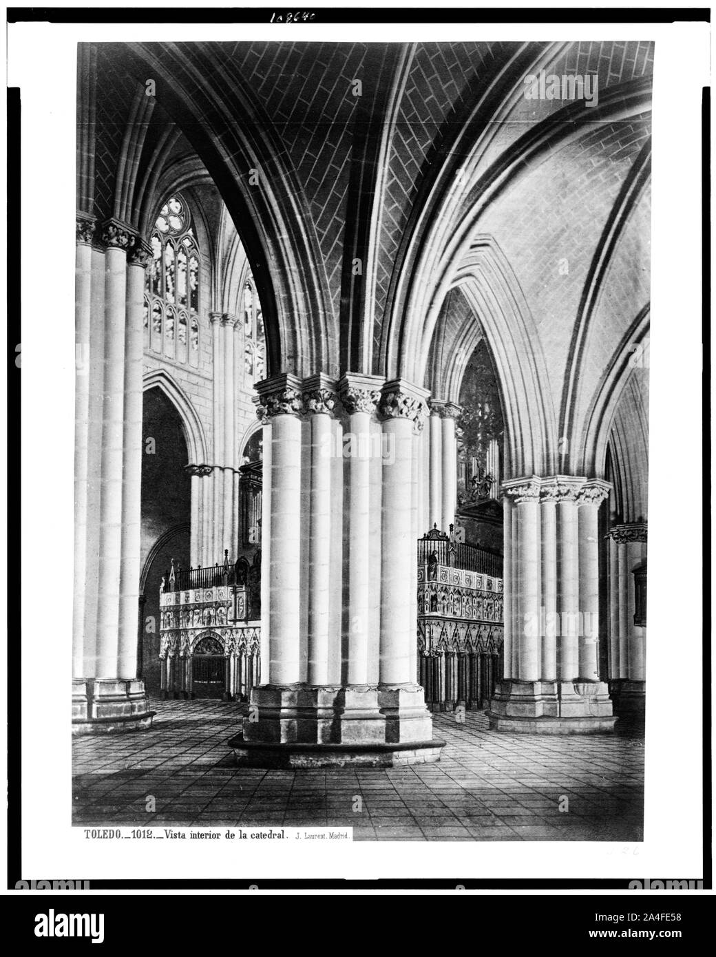 Toledo. Vista interior de la Catedral/J. Laurent. Madrid. Stockfoto