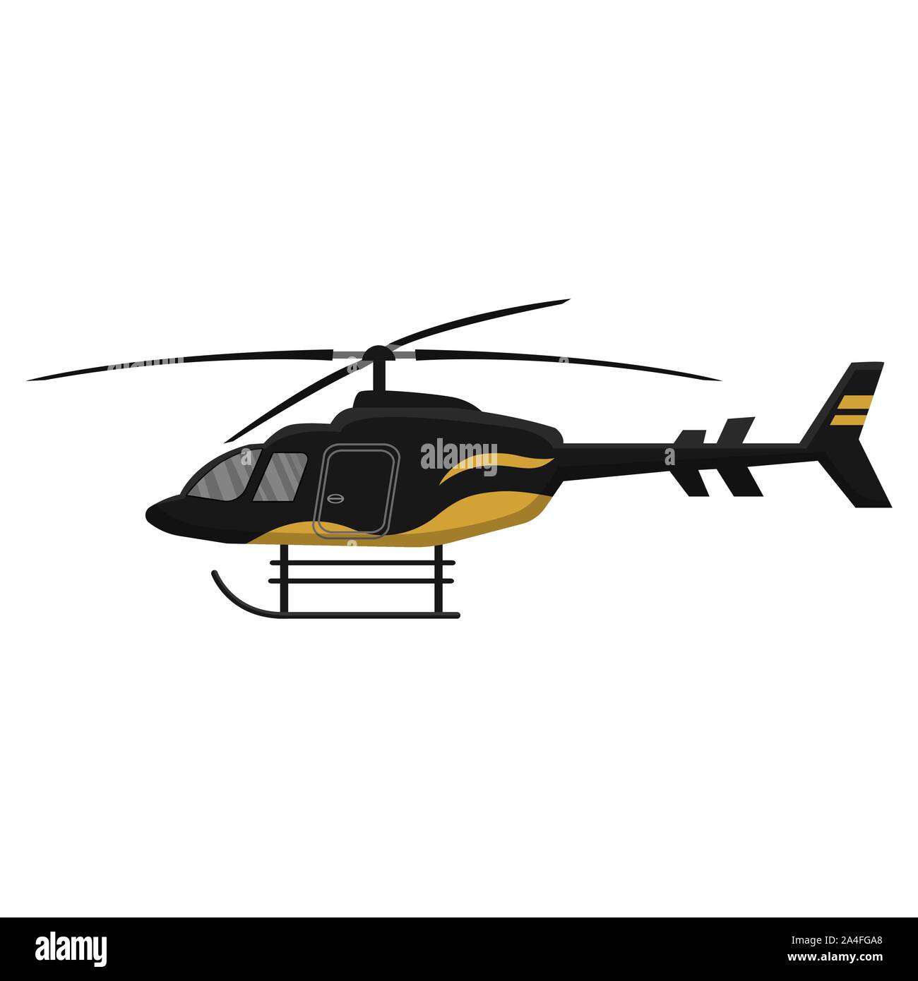 Mehrzweckhubschrauber Symbol auf weißem Hintergrund, Luftverkehr, Luftfahrtindustrie, Vector Illustration. Stock Vektor