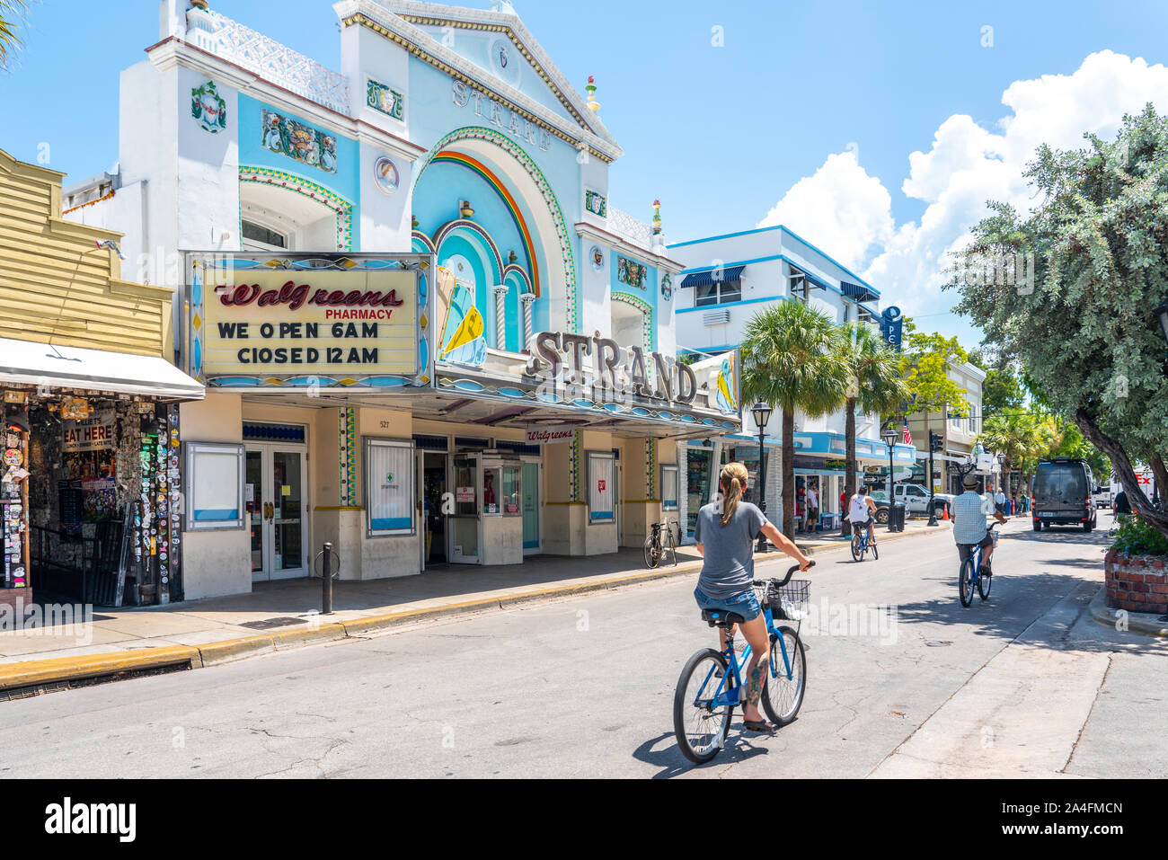 Key West, Florida, USA - 12. September 2019: Ruhige Straße in Key West Florida USA Stockfoto