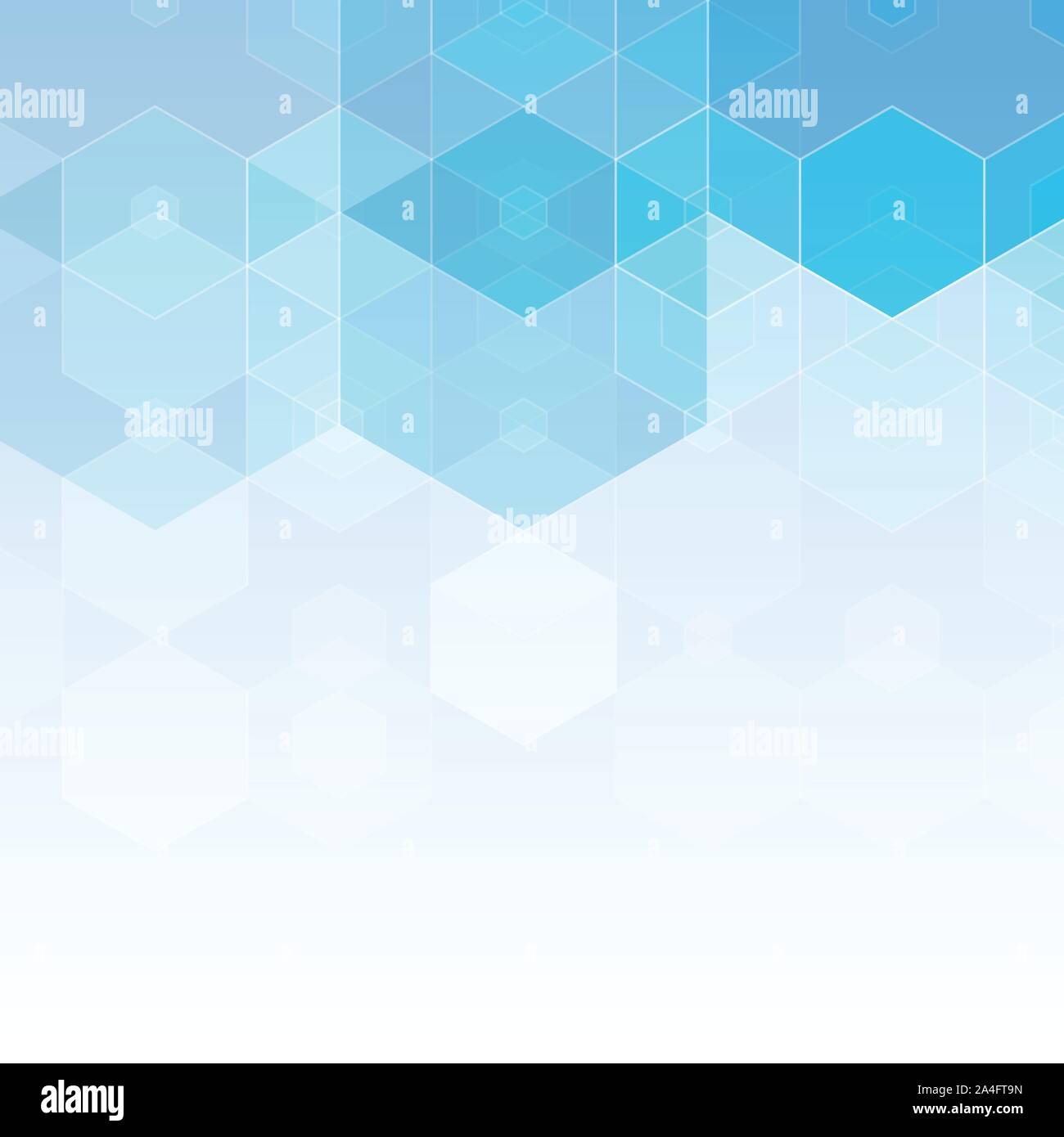 Abstrakter blauer Hintergrund mit Sechsecken Stock Vektor