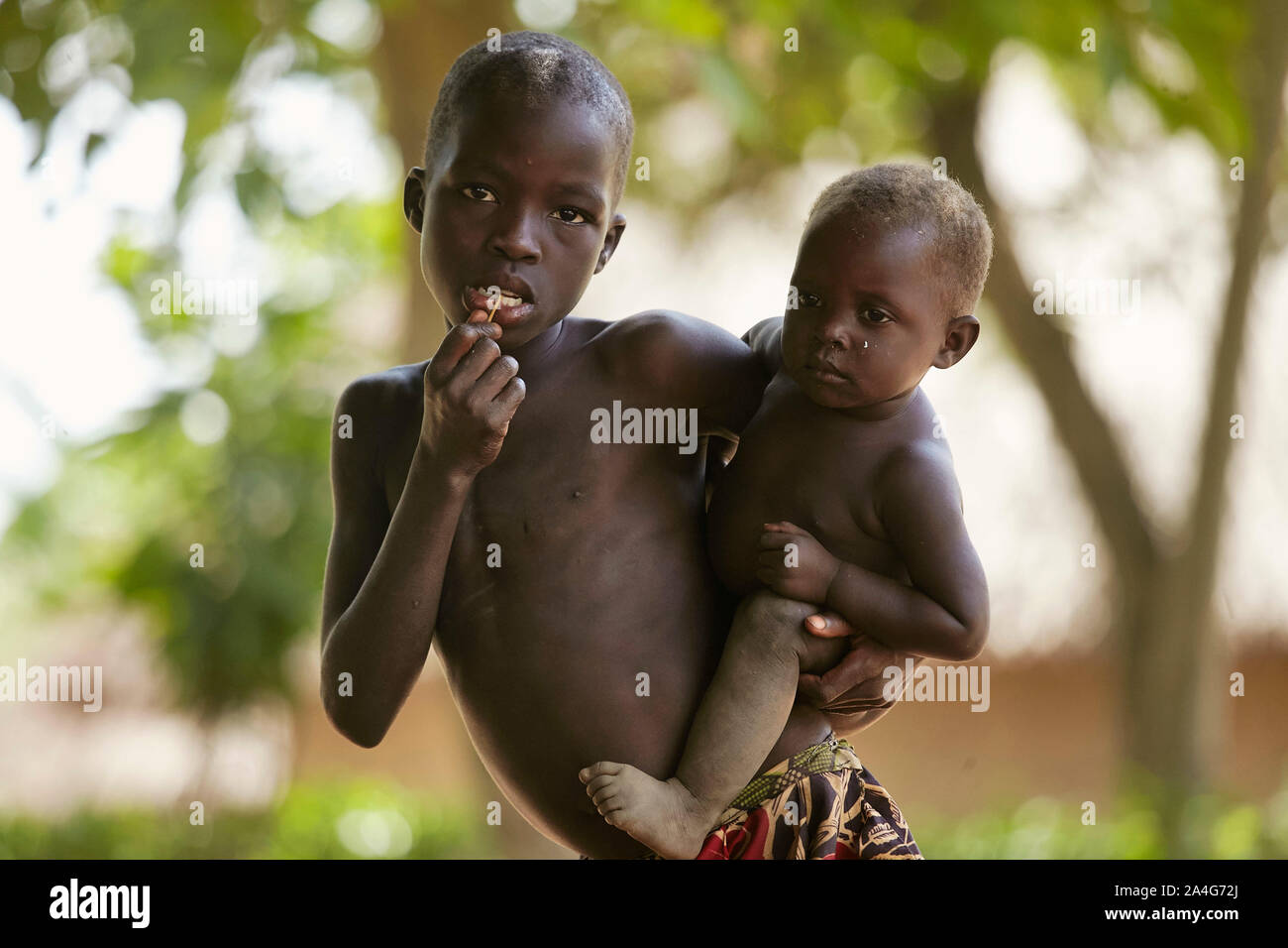 Uganda Oeganda Nwoya Kinder Kind 1-06-2016 Foto: Jaco Klamer Stockfoto