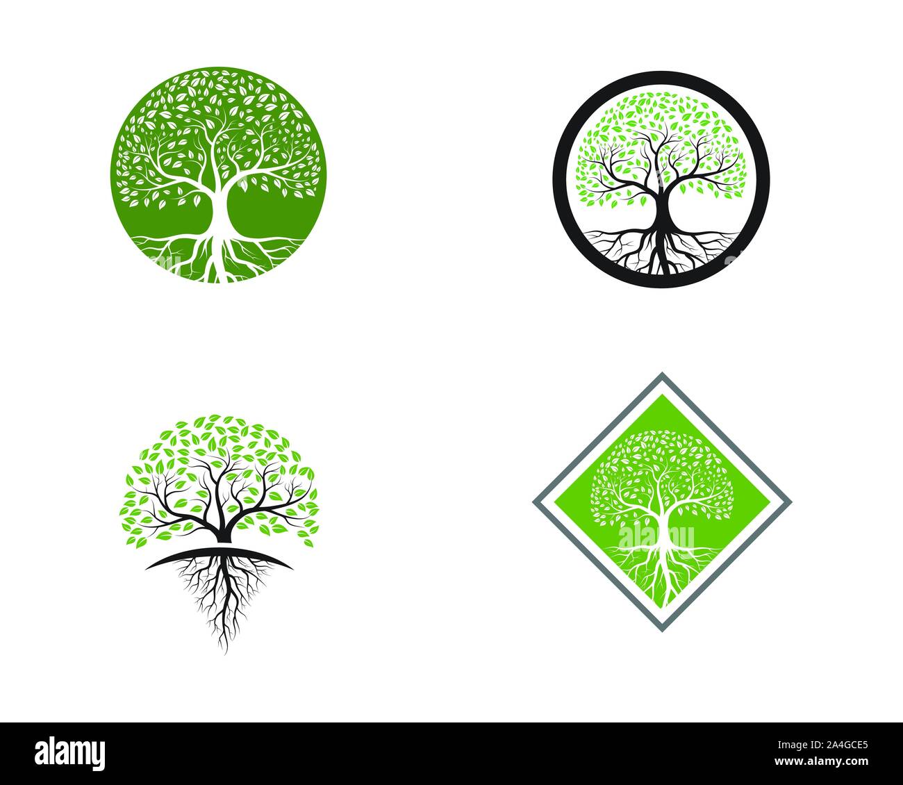 Baum Symbol logo template Vector Illustration Design Stock Vektor