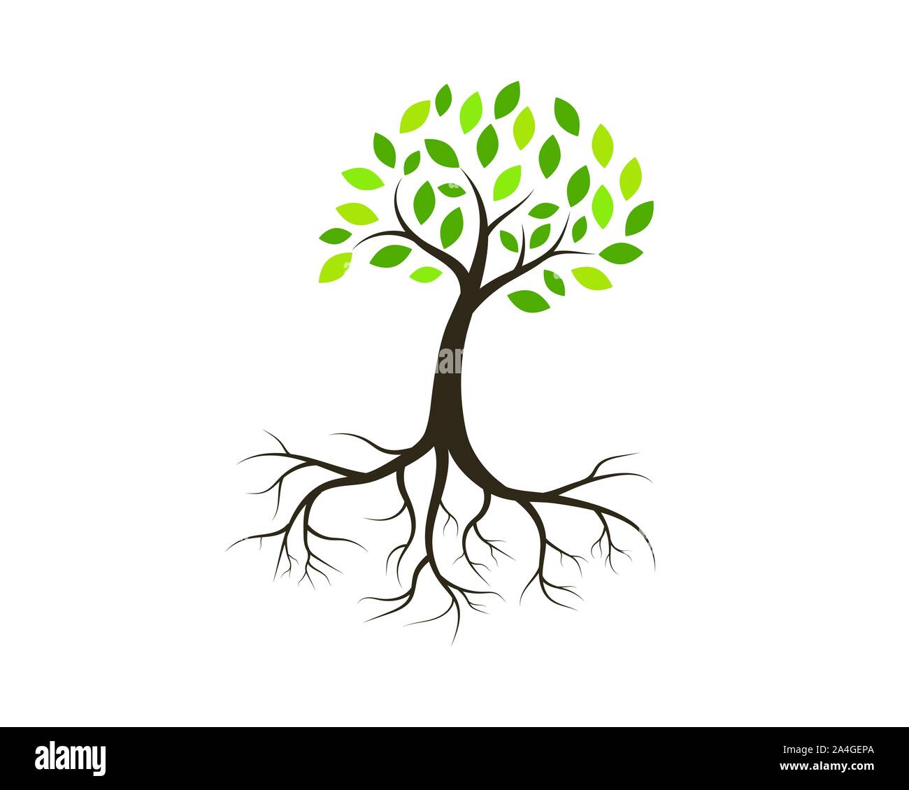 Baum Symbol logo template Vector Illustration Design Stock Vektor